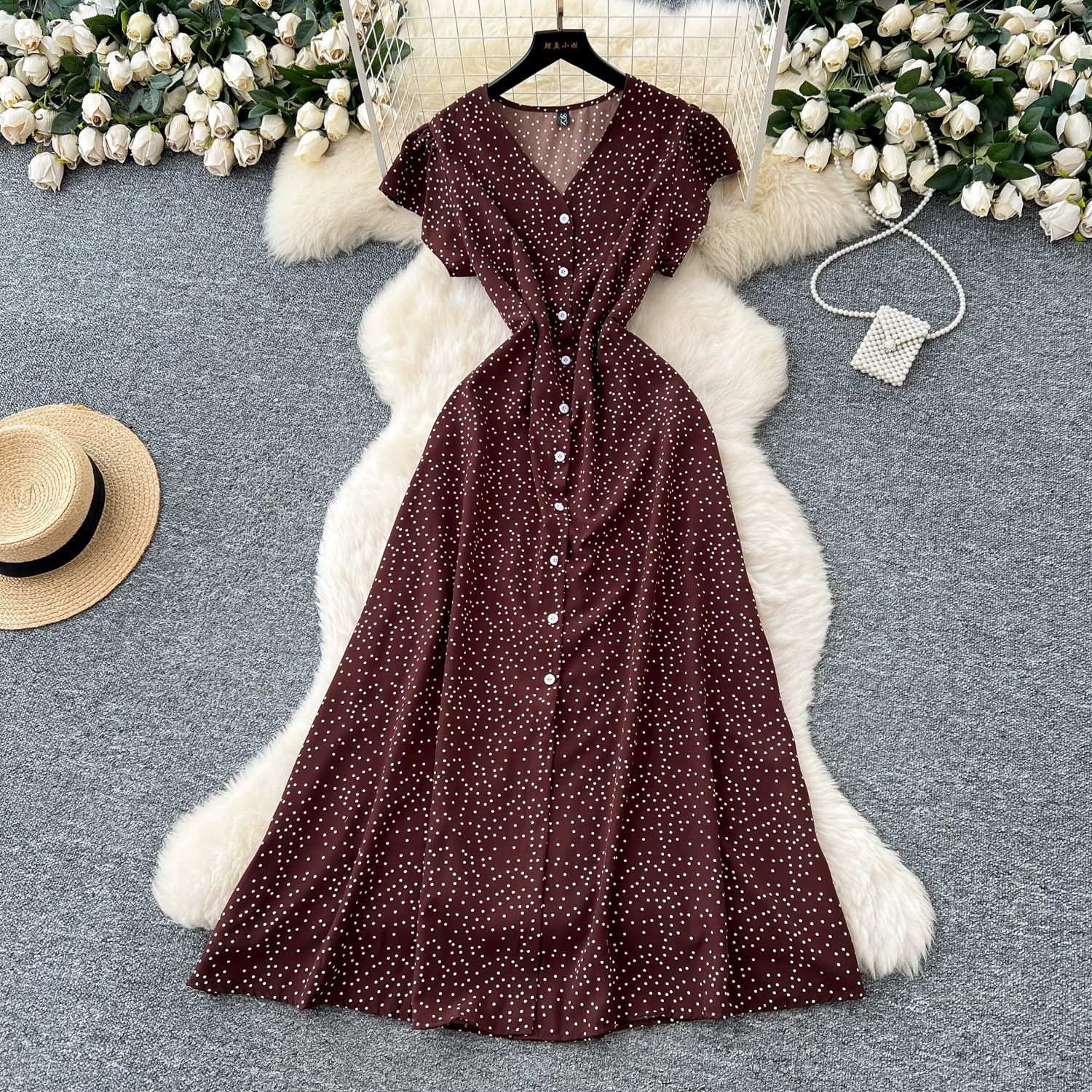 Roses for all dotted dress CD494 image