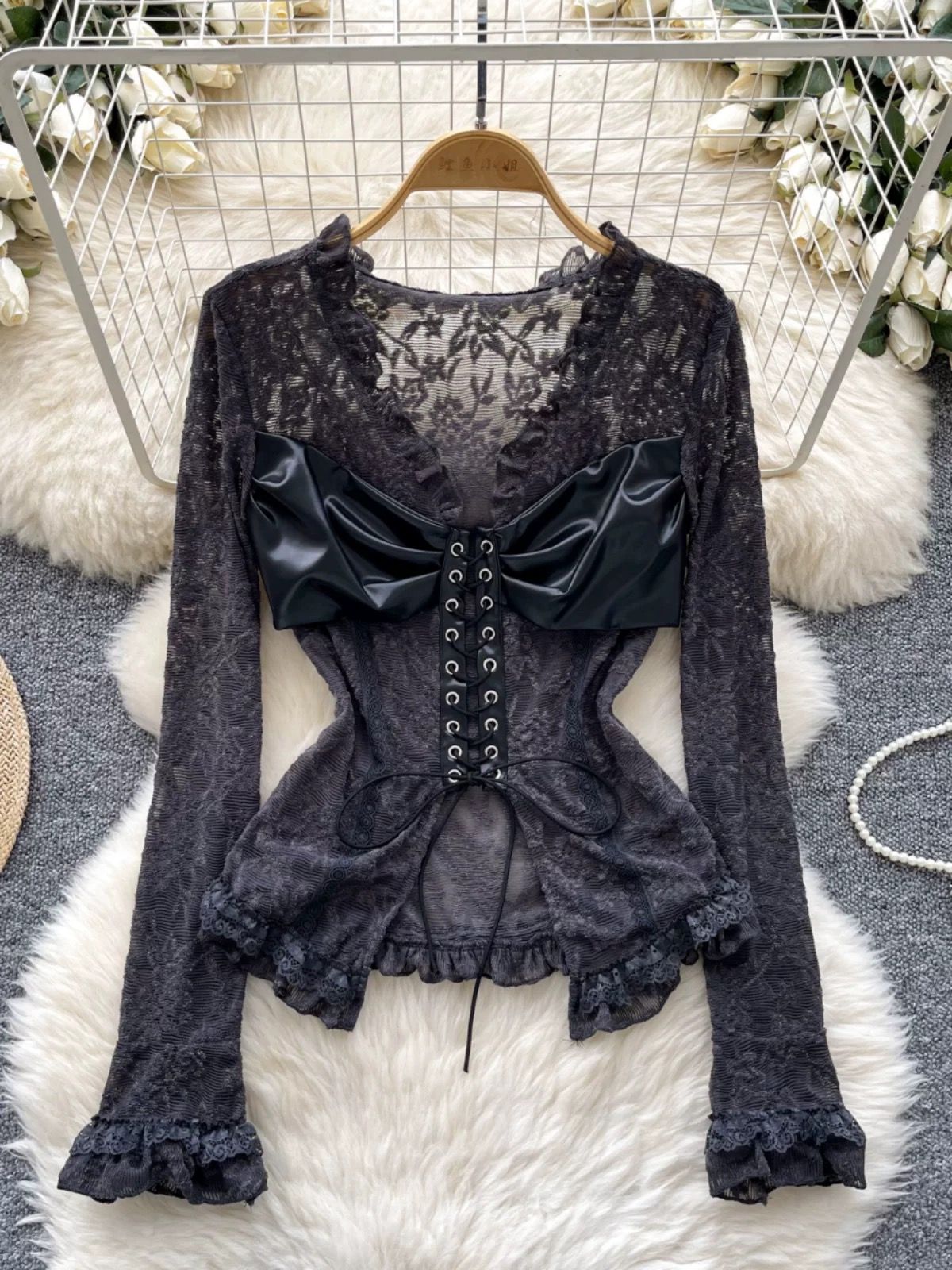 Love you everyday lace top CTO691 image