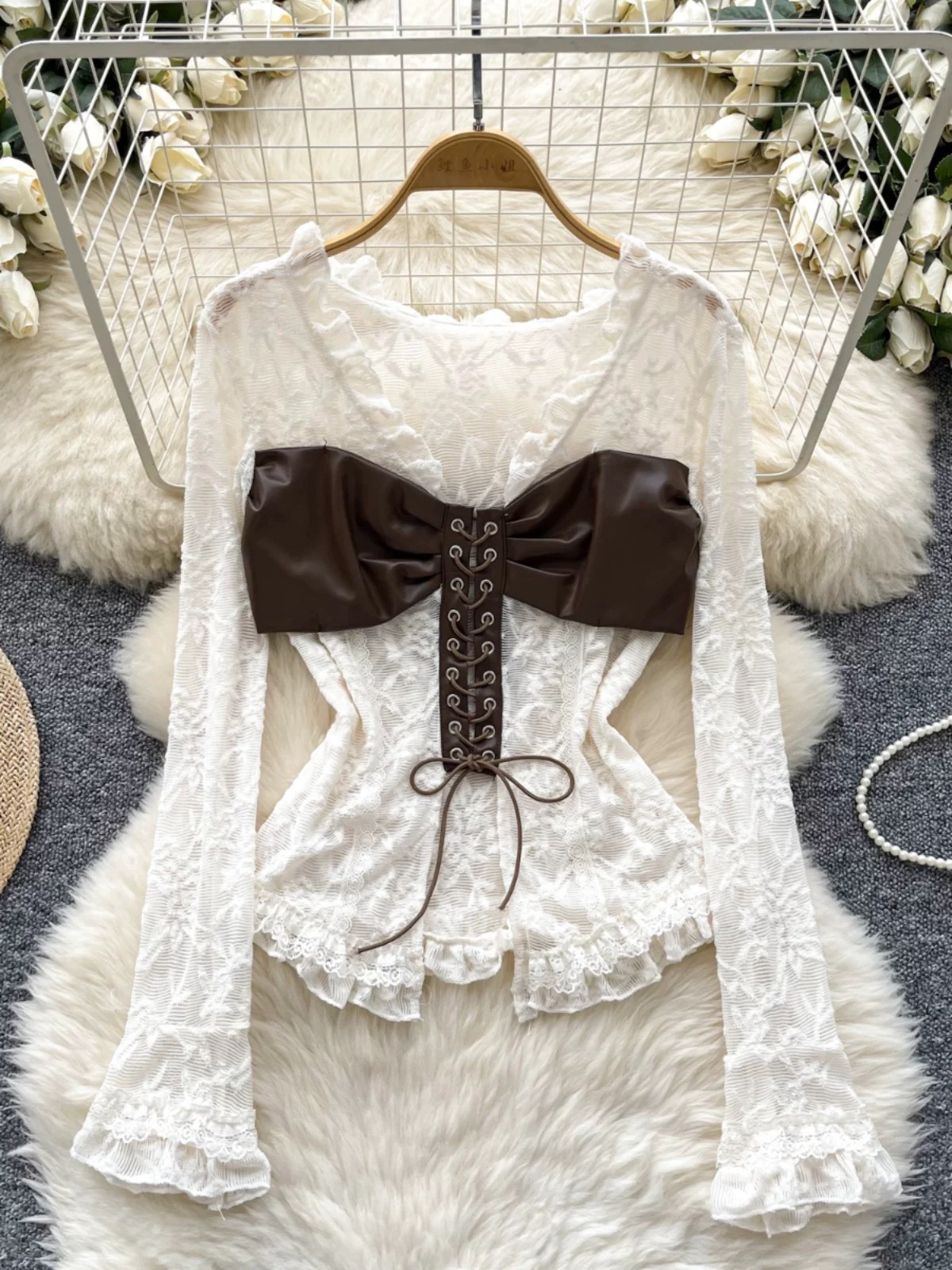 Love you everyday lace top CTO691 image