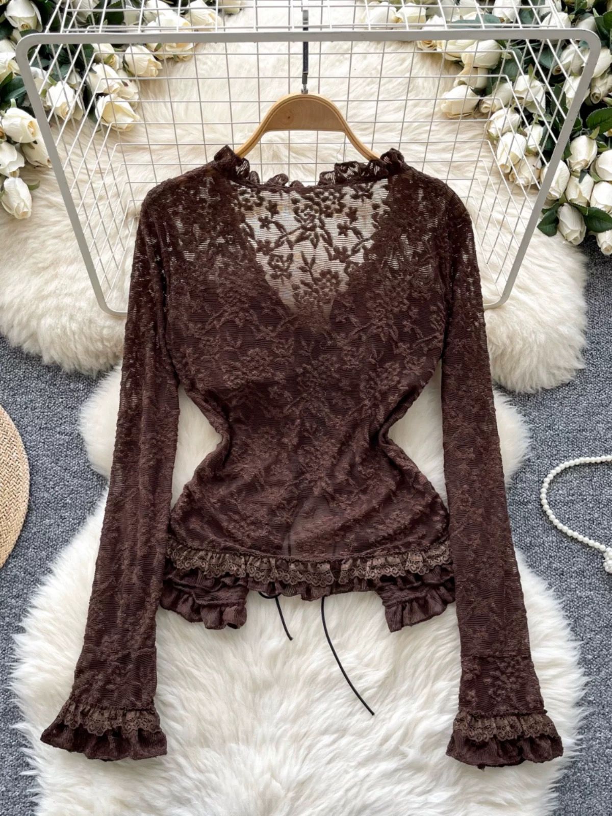 Love you everyday lace top CTO691 image