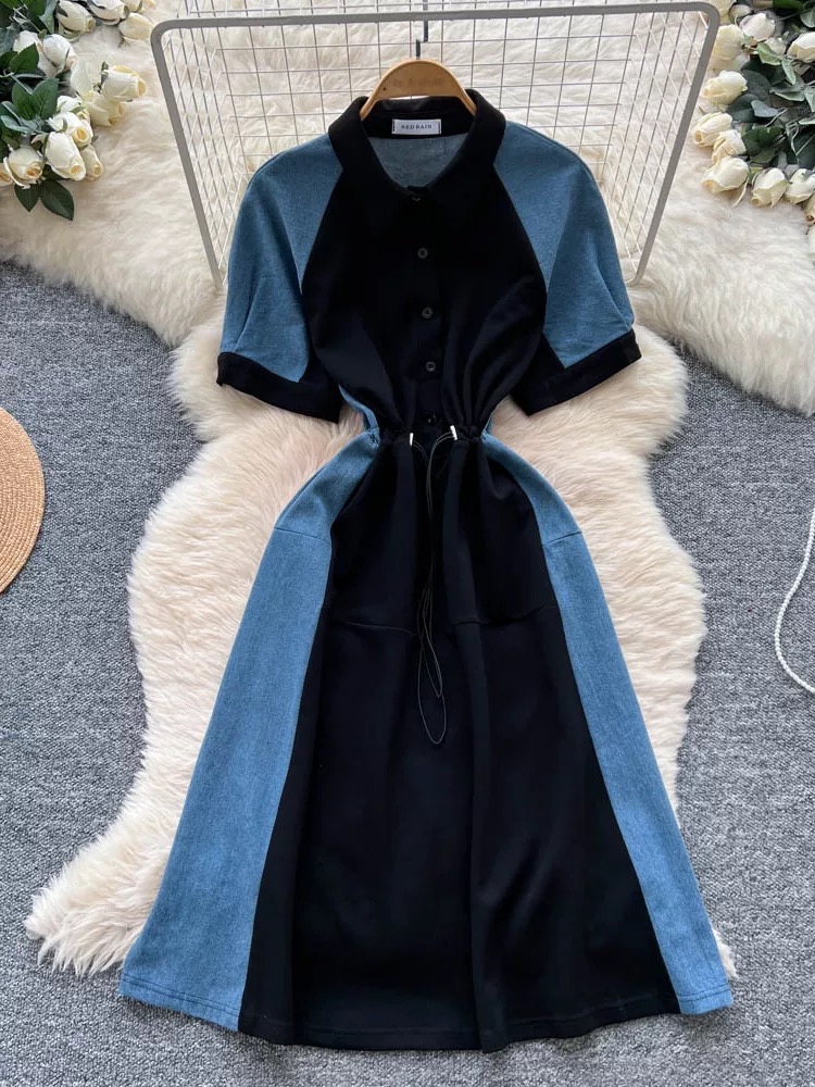 Vibe with me denim dress DD116 image