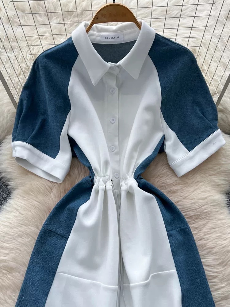 Vibe with me denim dress DD116 image