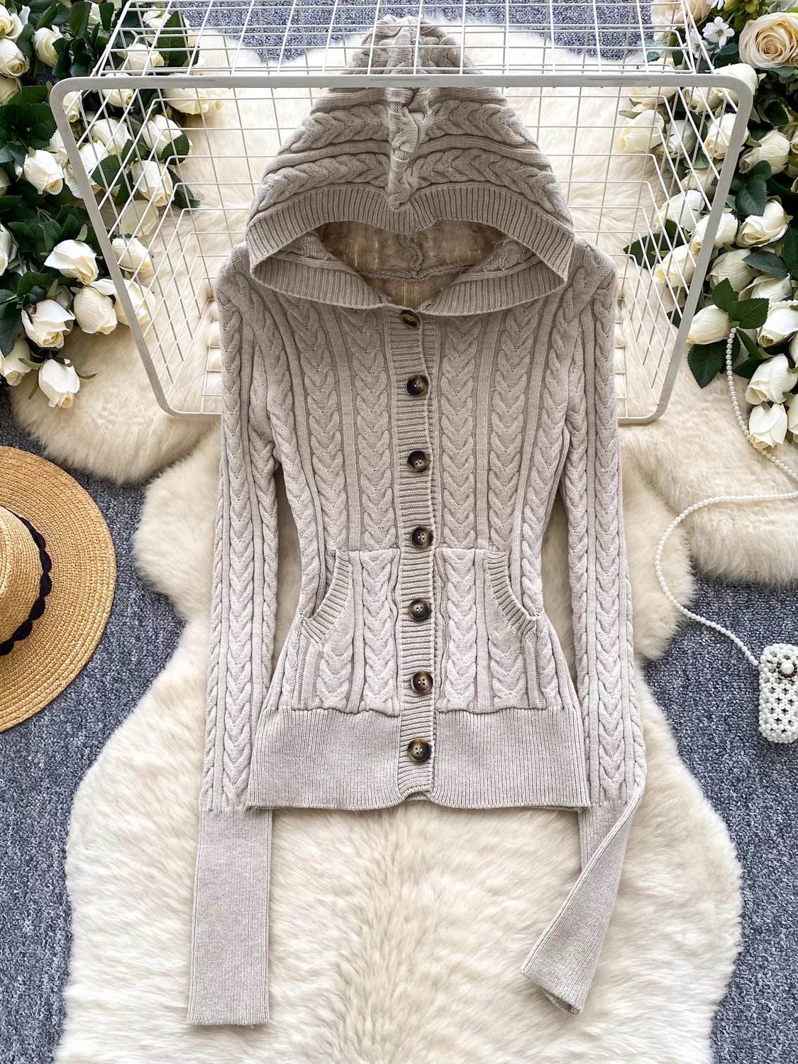 Wool babe hoodie top KTO239 image