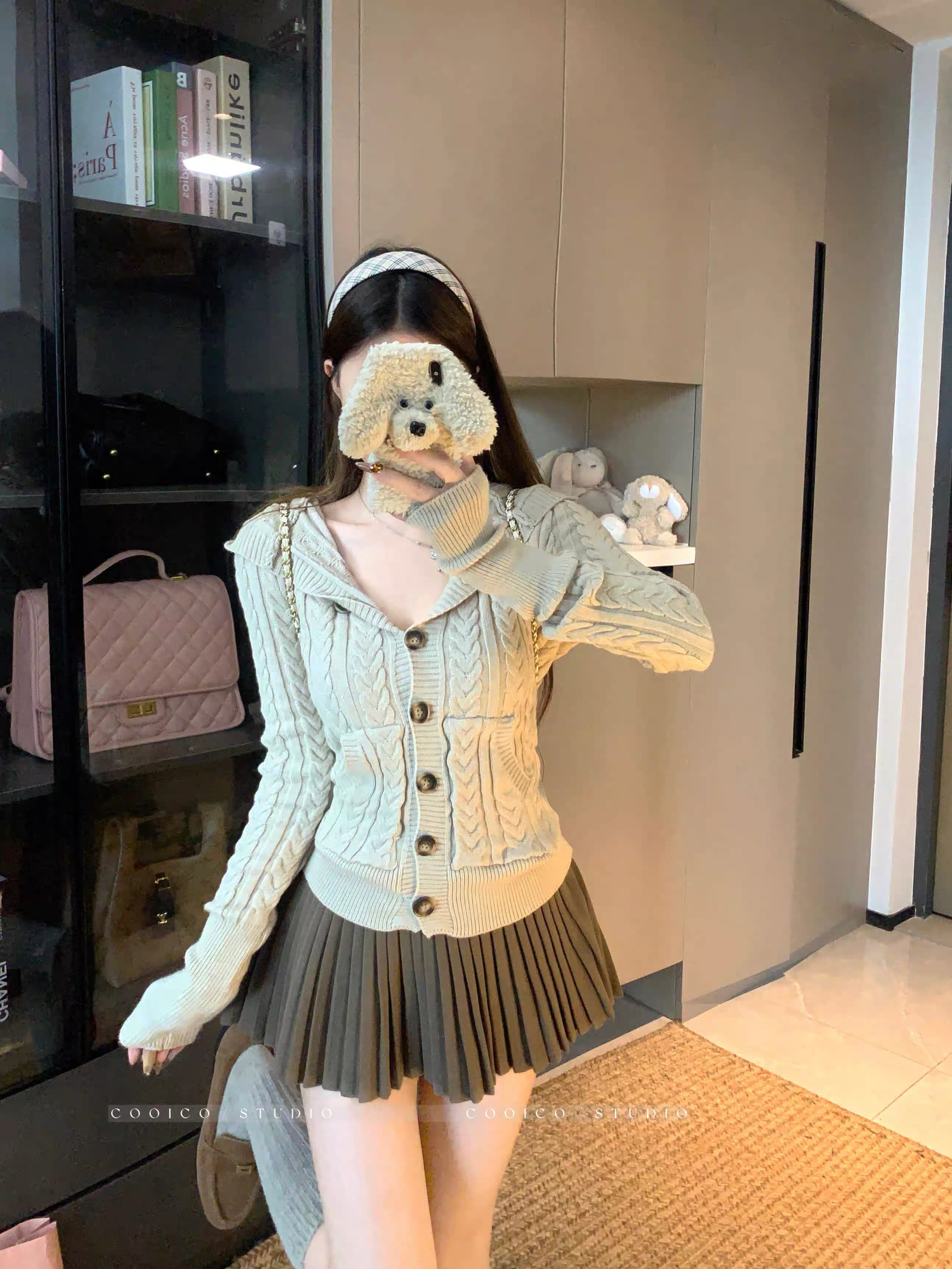 Wool babe hoodie top KTO239 image