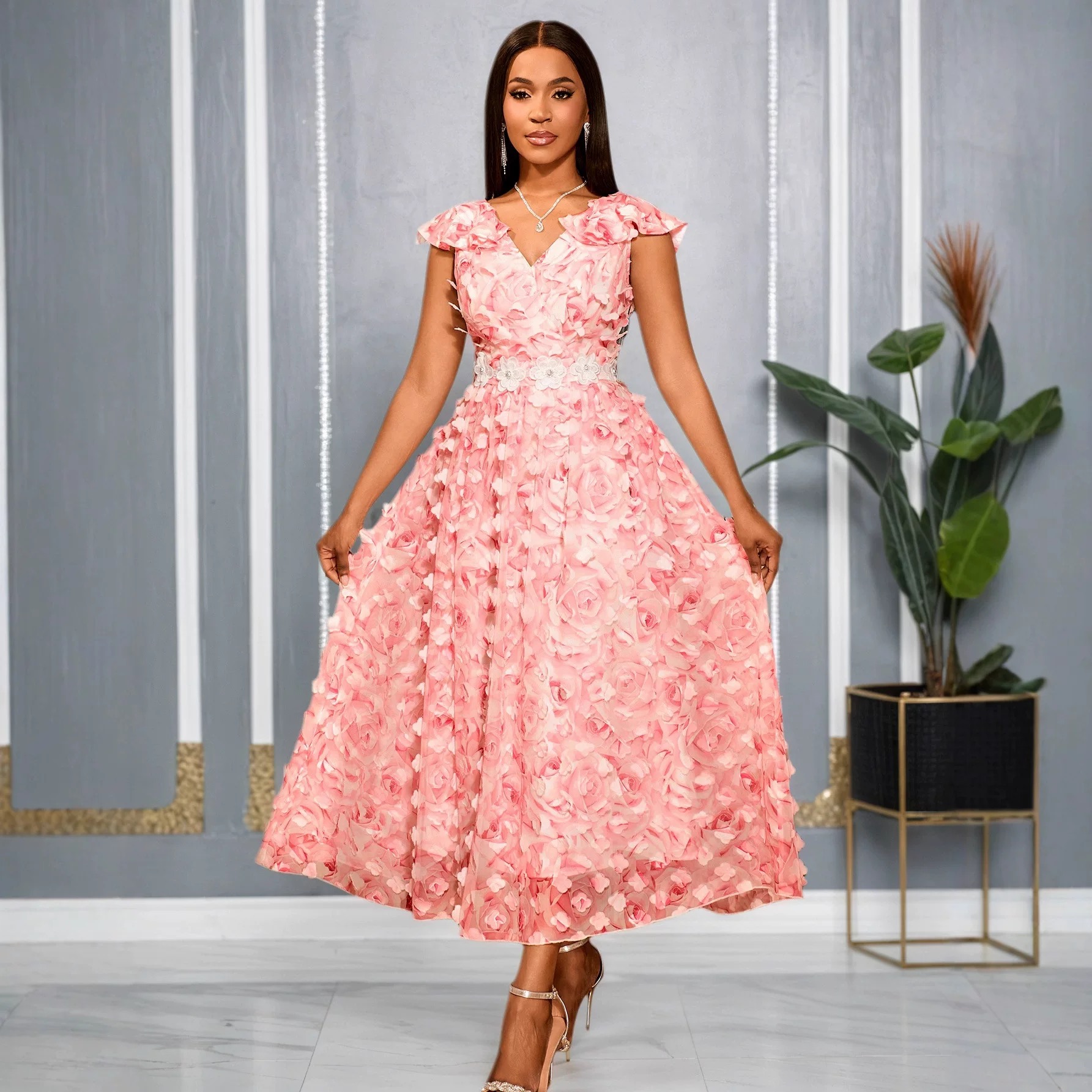 Summer angel floral dress EVD279 image