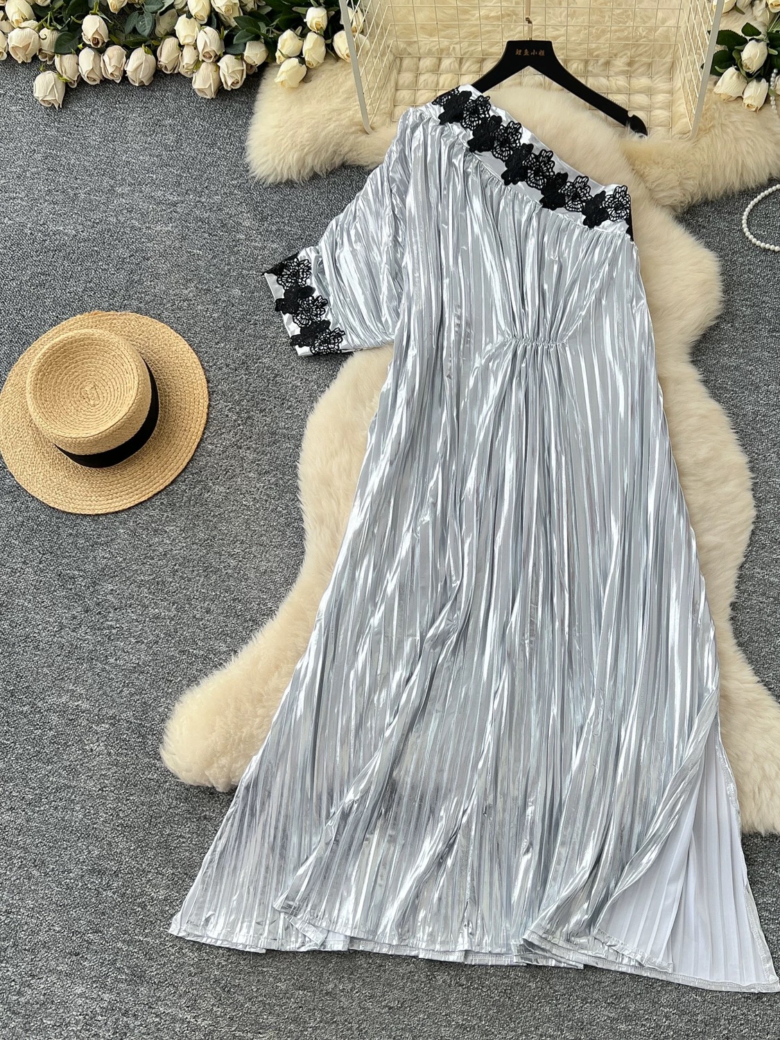 Special guest metallic designer dress EVD193 image