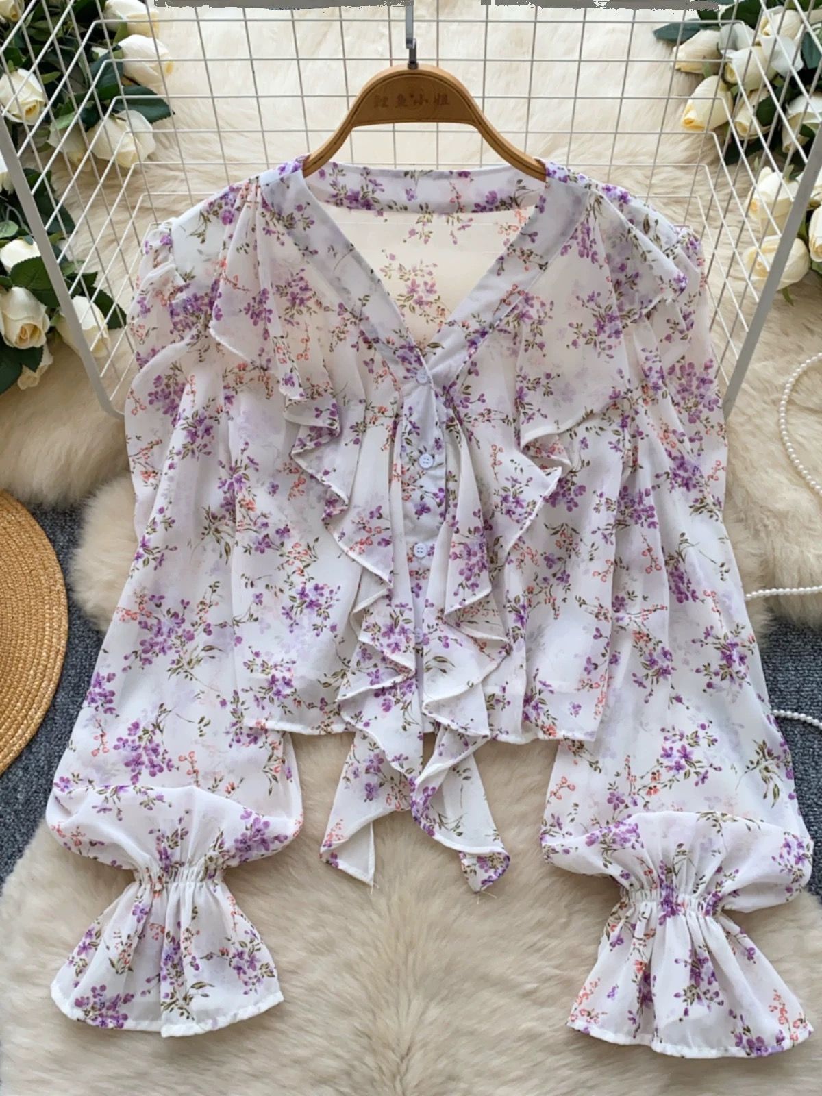 Bonjour ruffle top CTO198 image