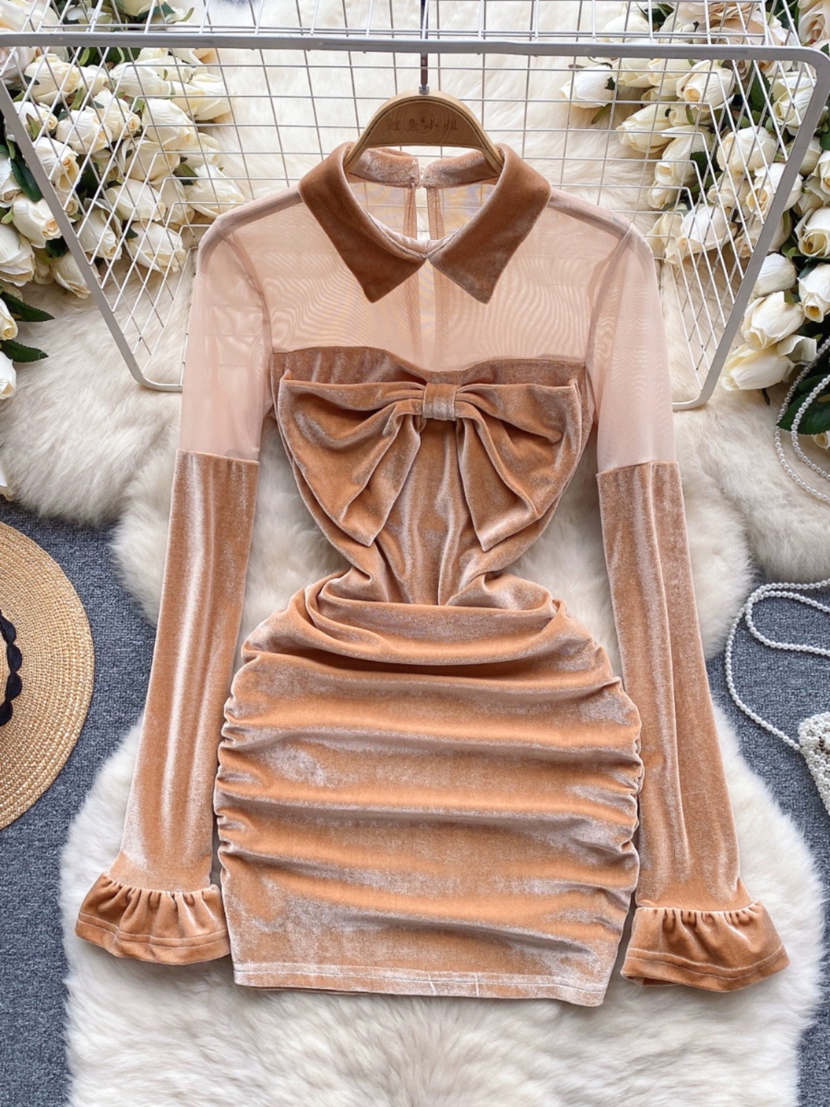 Love you forever velvet dress CBC708 image