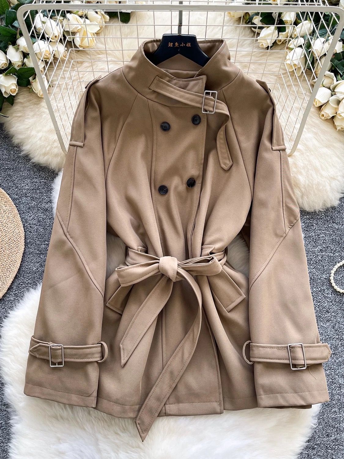 With love trench coat COA154 image