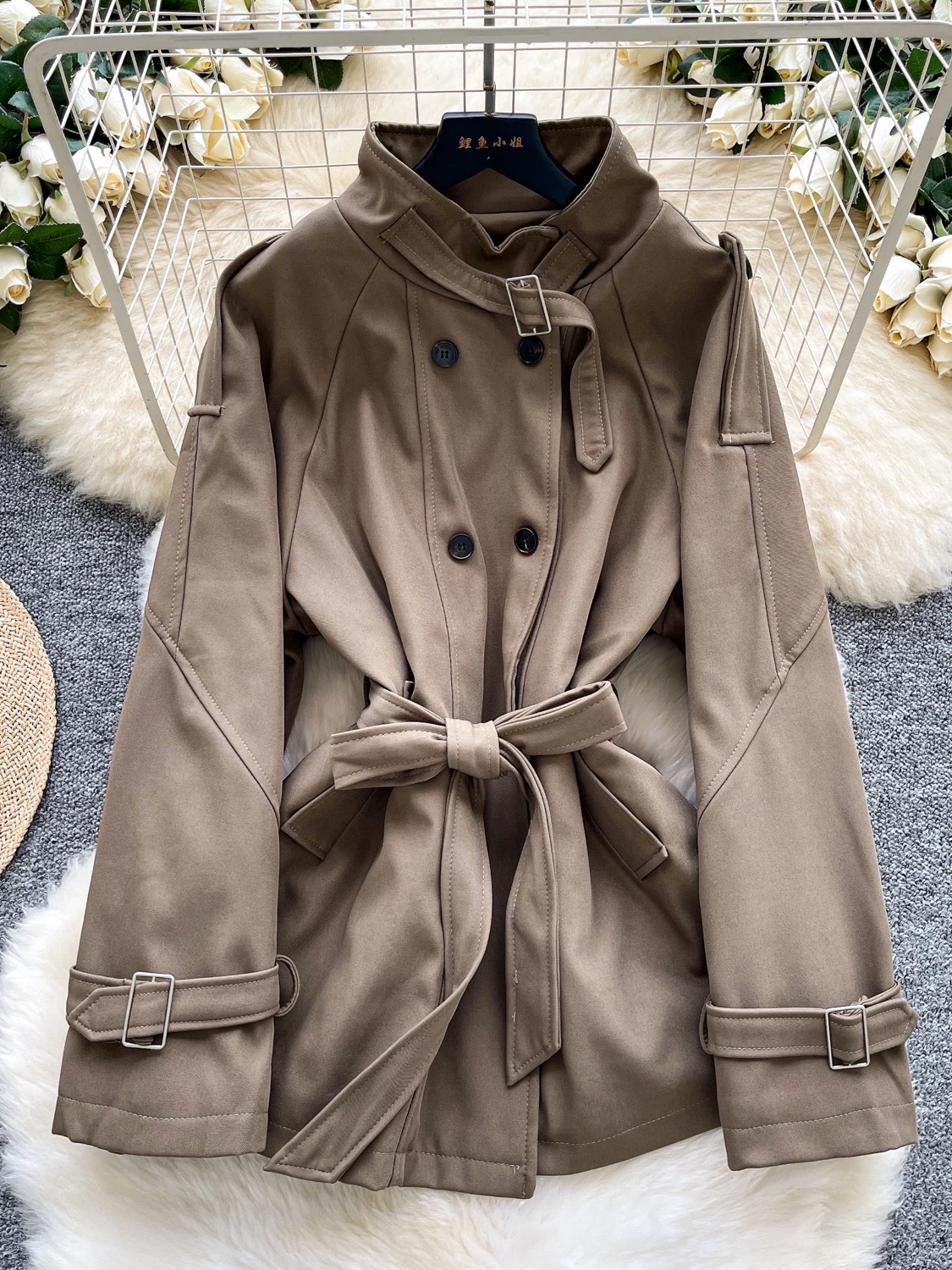 With love trench coat COA154 image