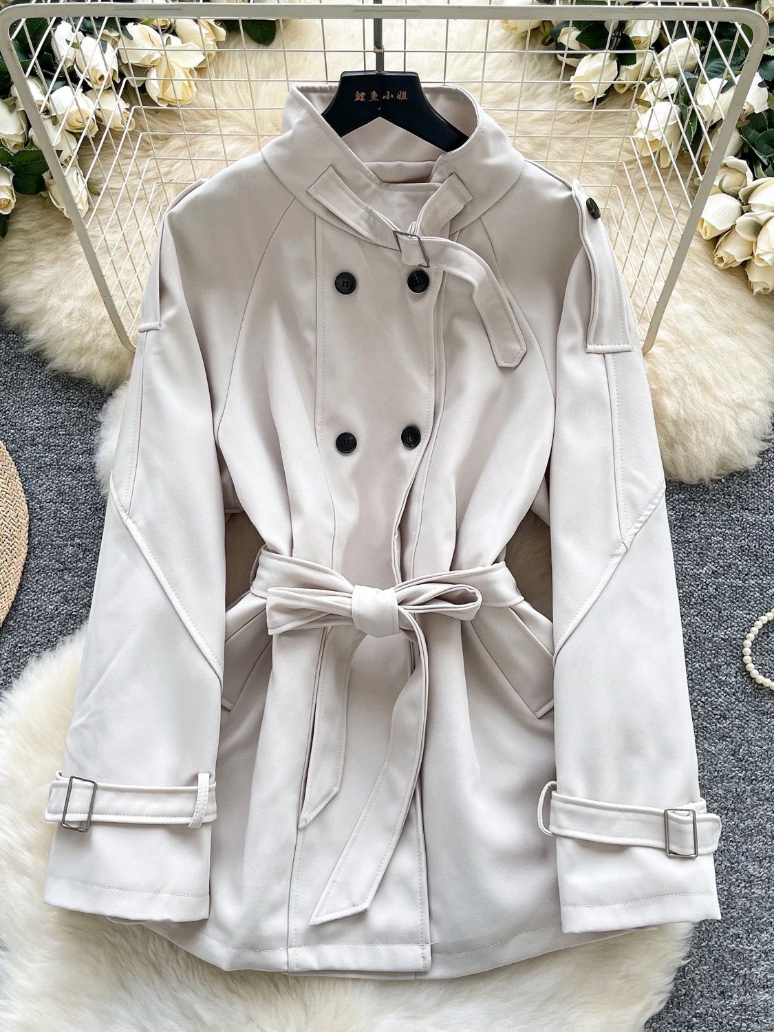 With love trench coat COA154 image