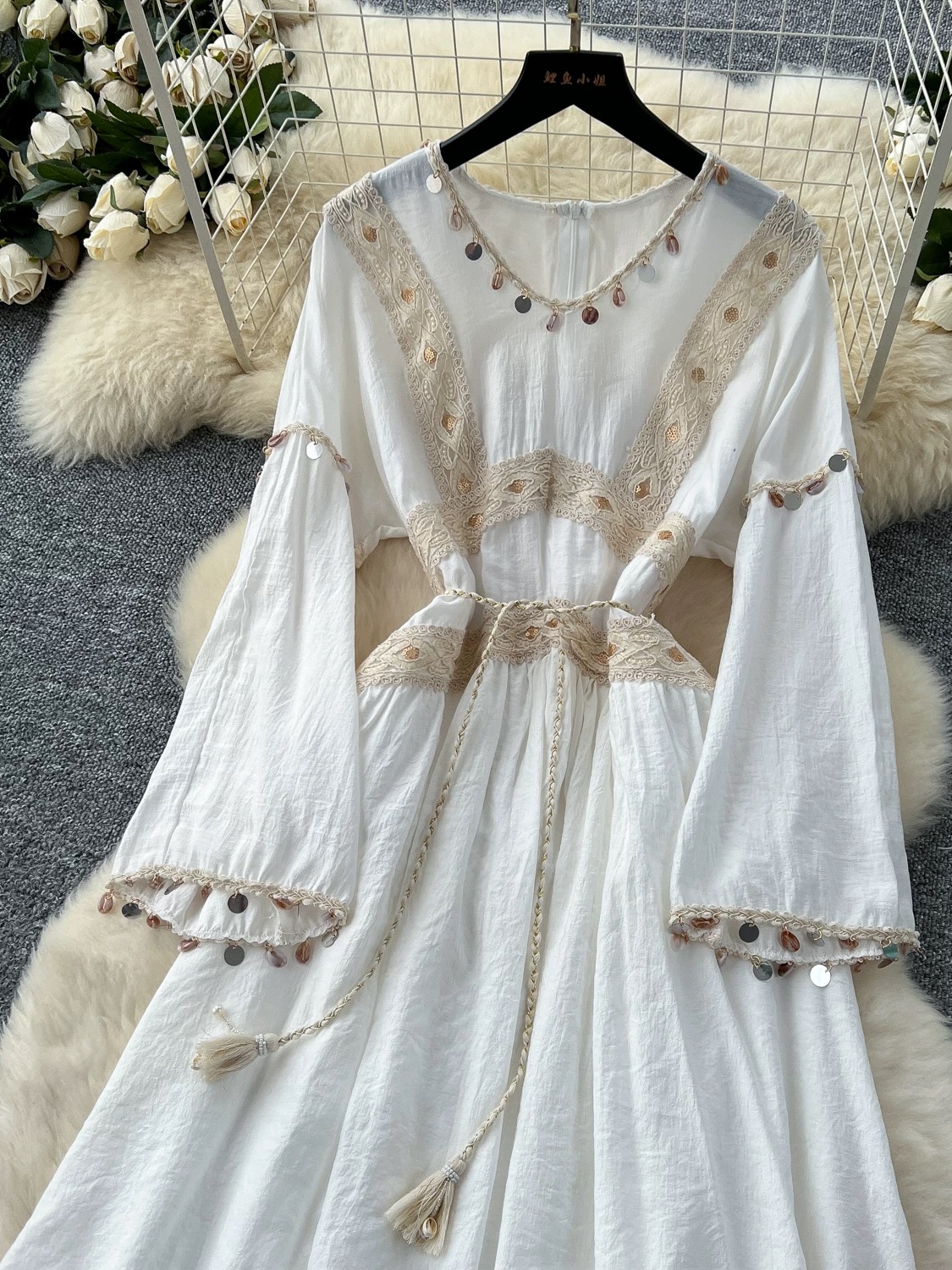 Fall leaves embroidery dress CD1636 image