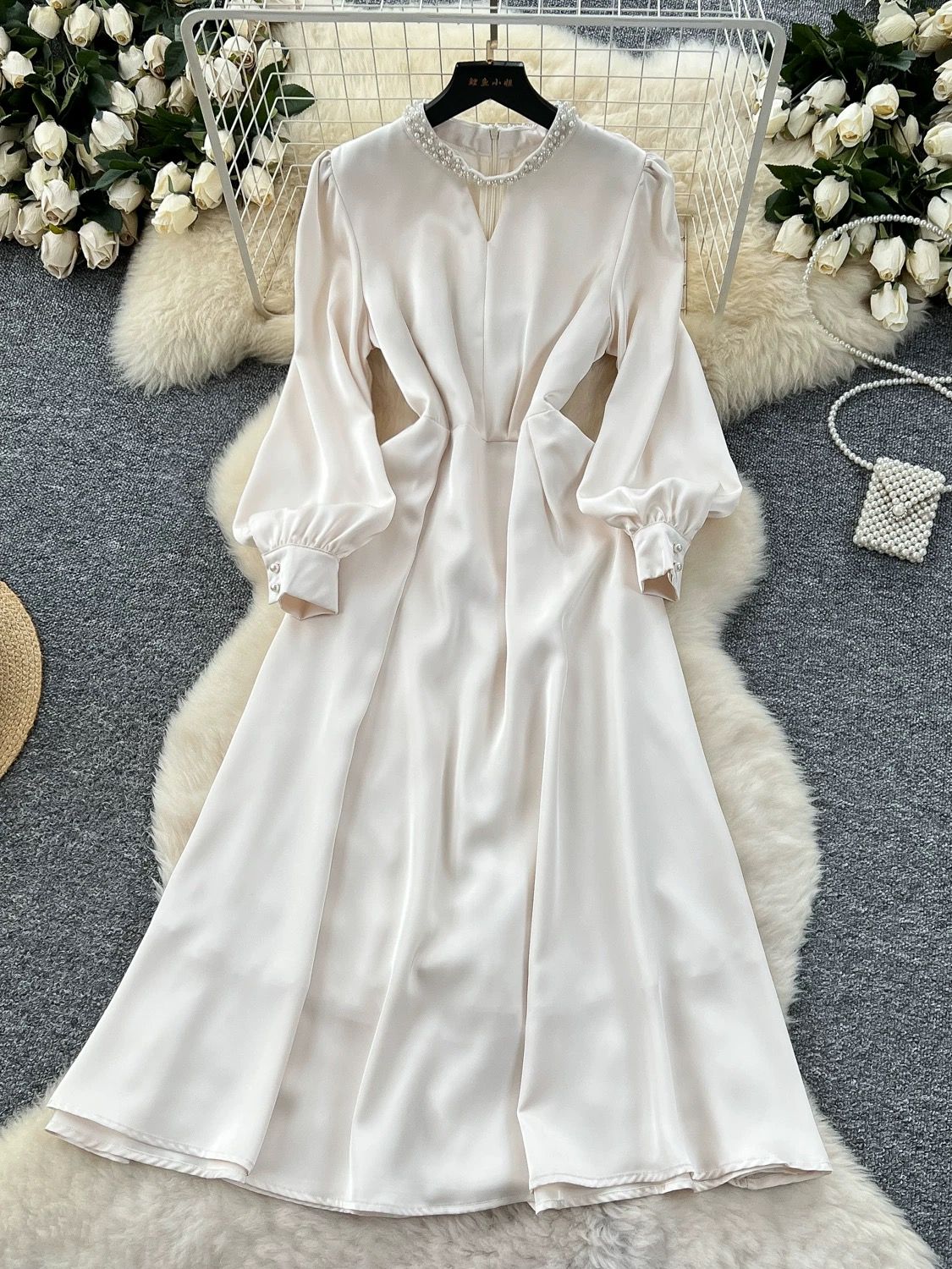 Fall leaves embroidery dress CD1636 image