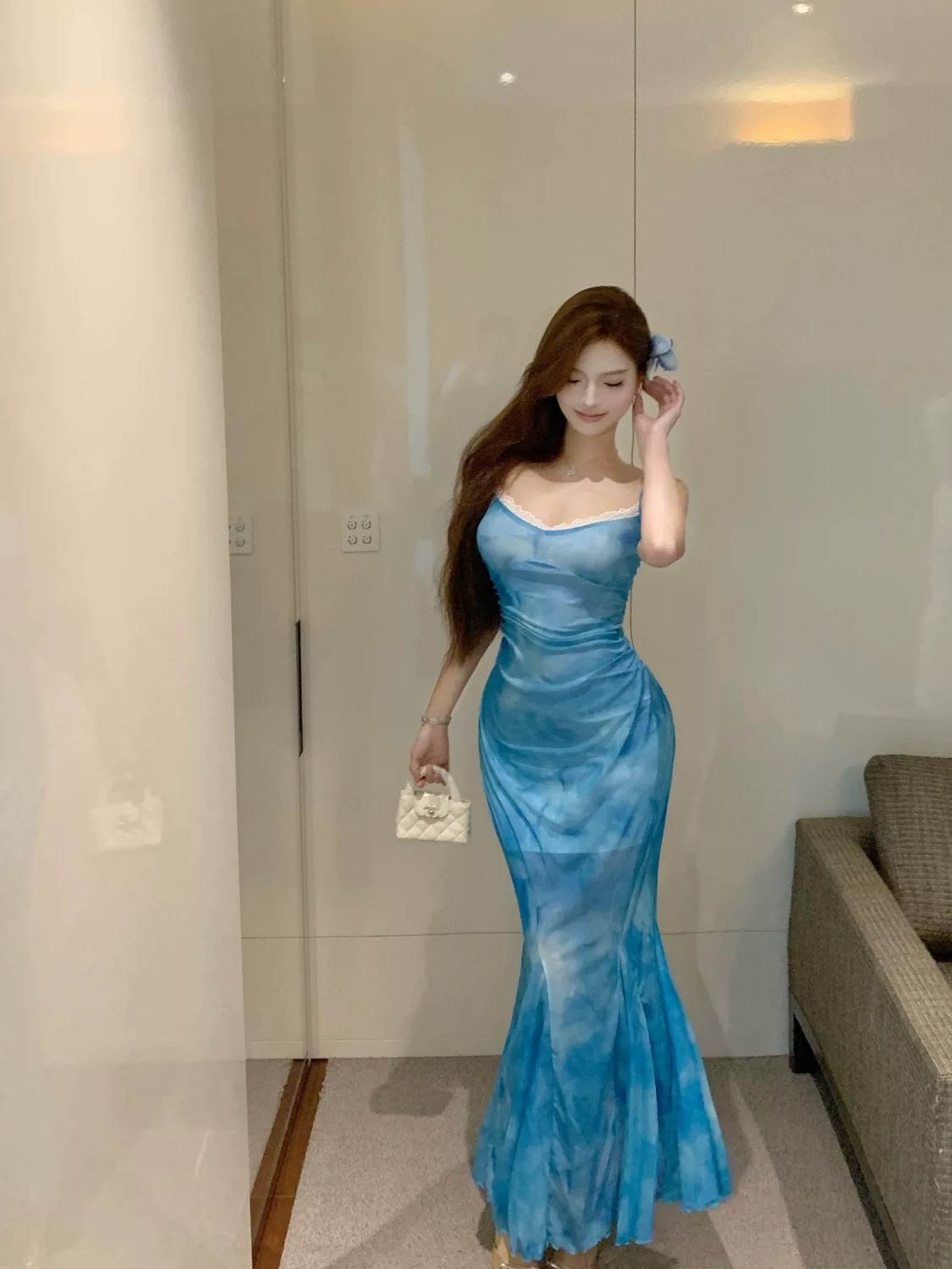 Mela two tone dress CD449 image