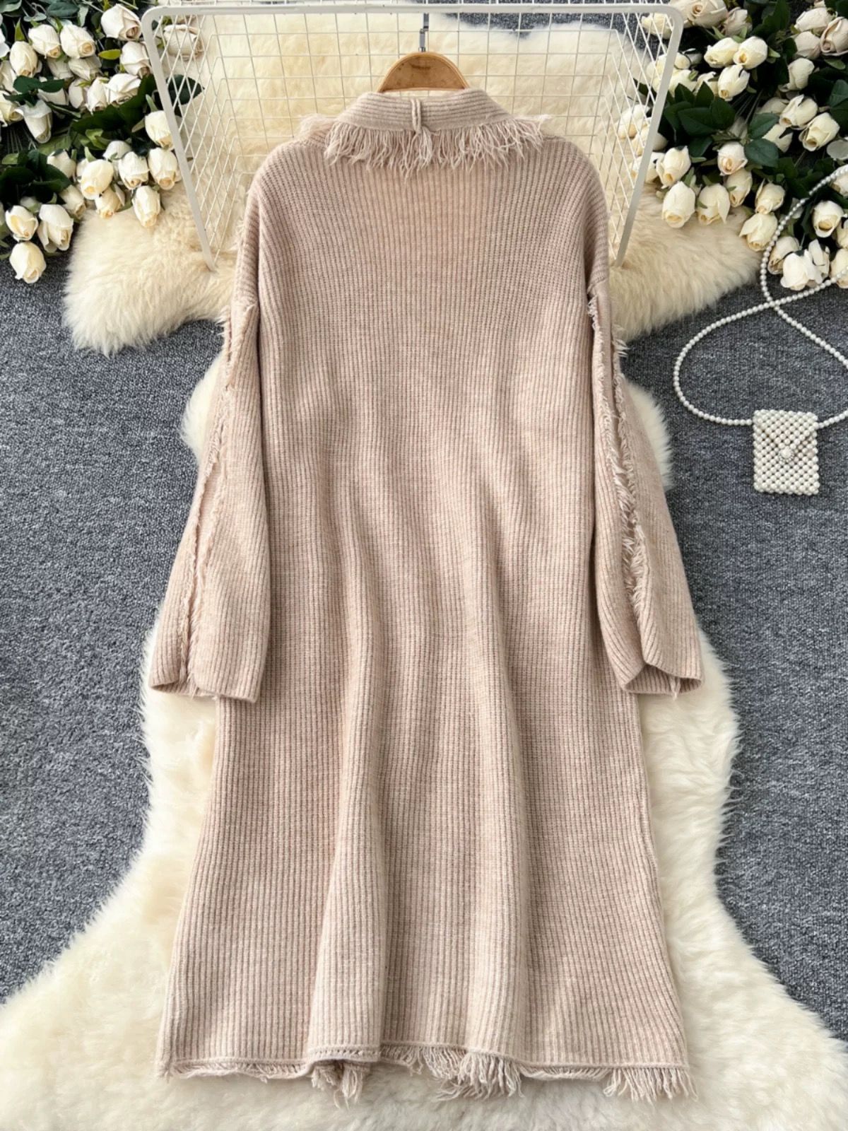 Too hot in summer knitted kimono KM128 image