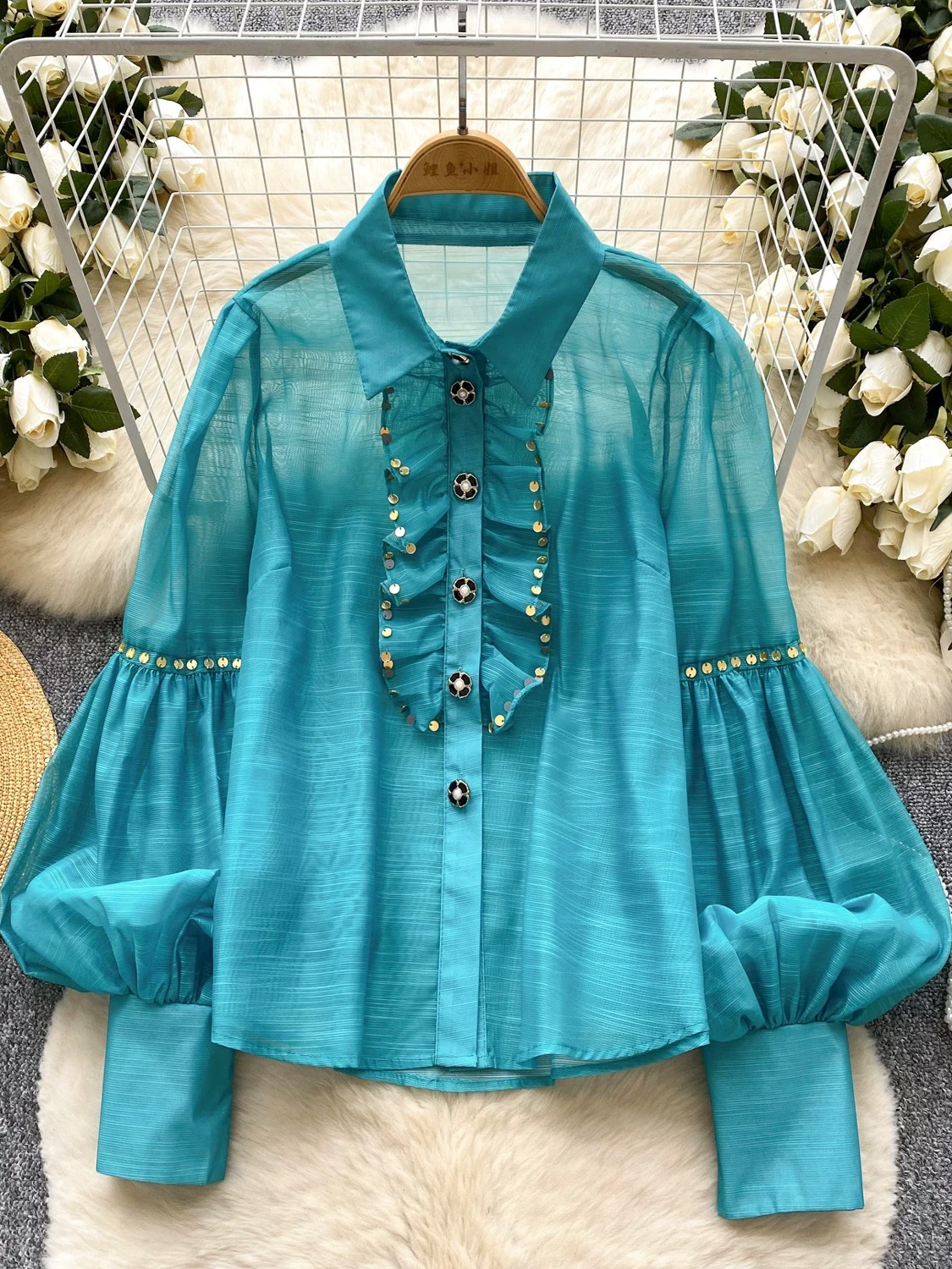 Crushing hearts Korean blouse BE377 image