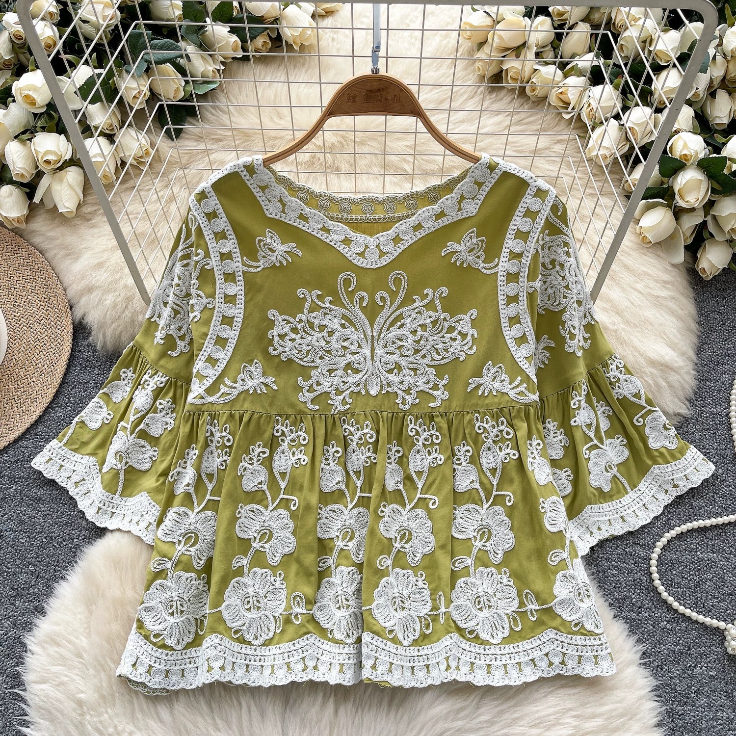 Your angel embroidery top CTO363 image