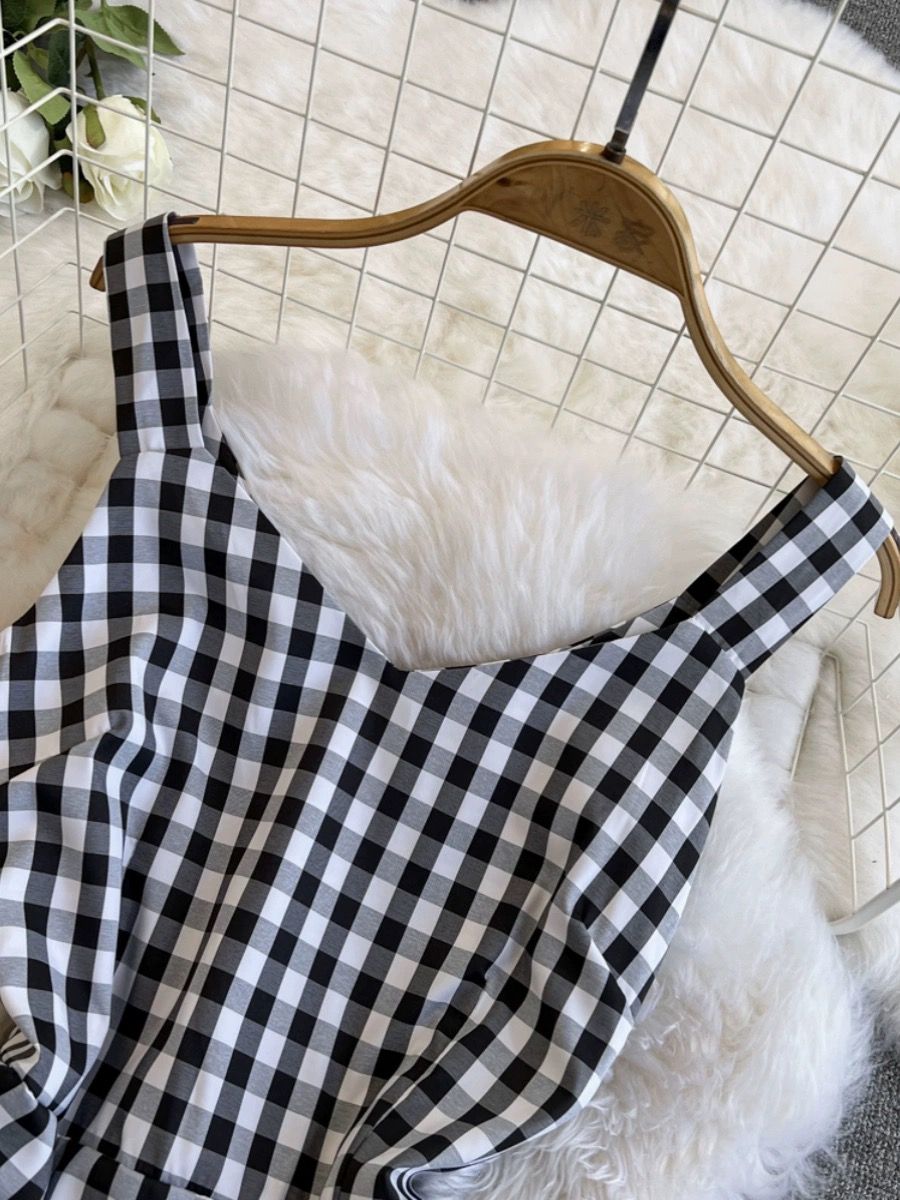 Twice the option plaid jumpsuit CJS133 image