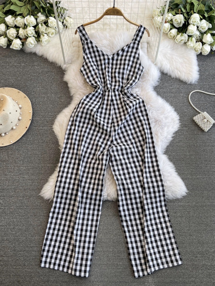 Twice the option plaid jumpsuit CJS133 image