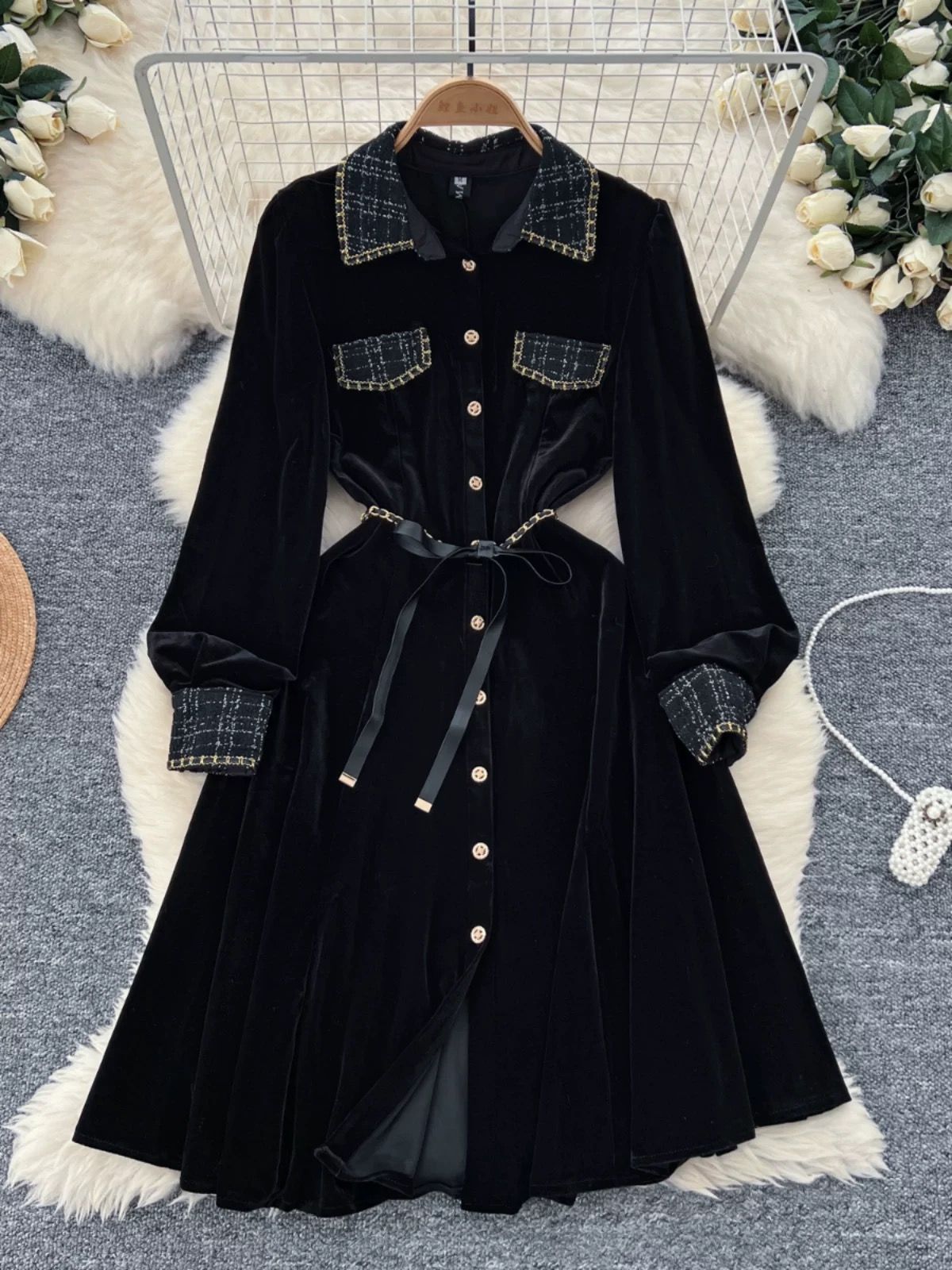 Which way to the wine velvet dress CD1936 image