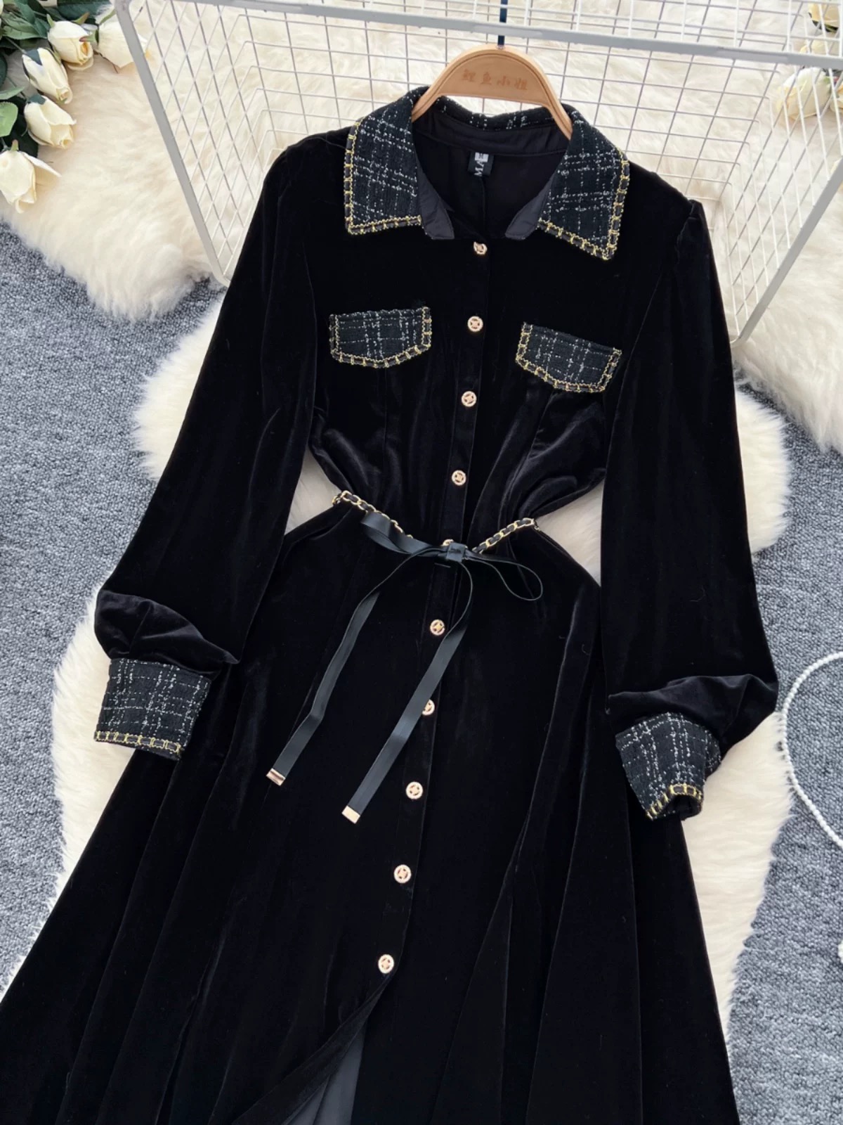 Which way to the wine velvet dress CD1936 image