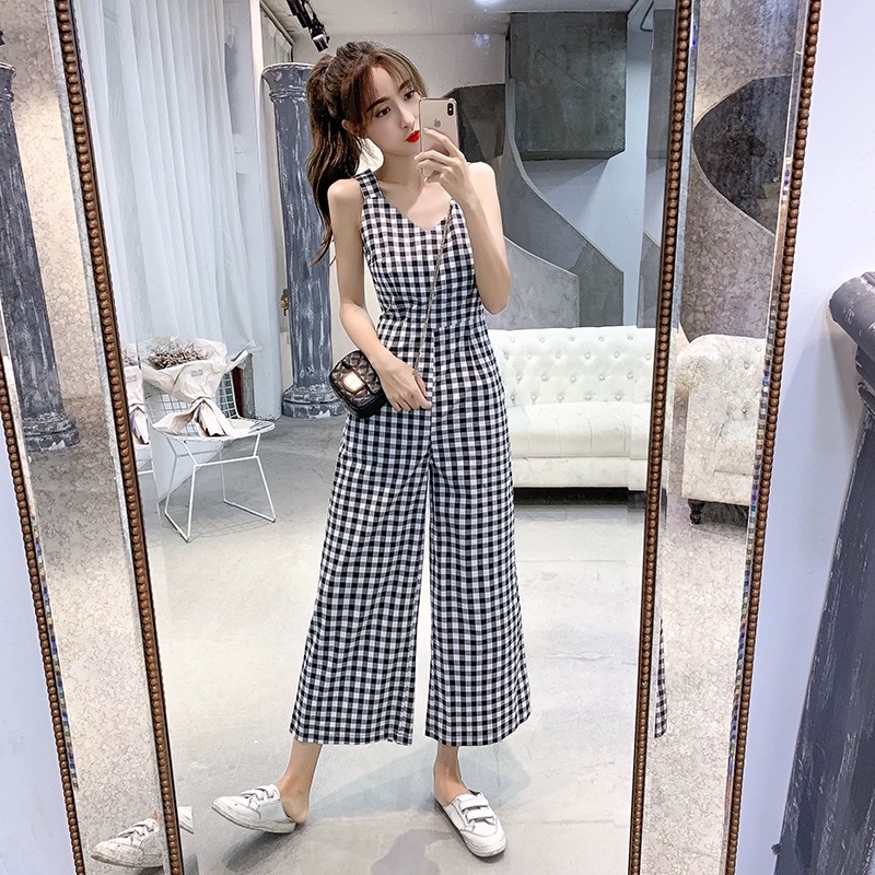 Twice the option plaid jumpsuit CJS133 image