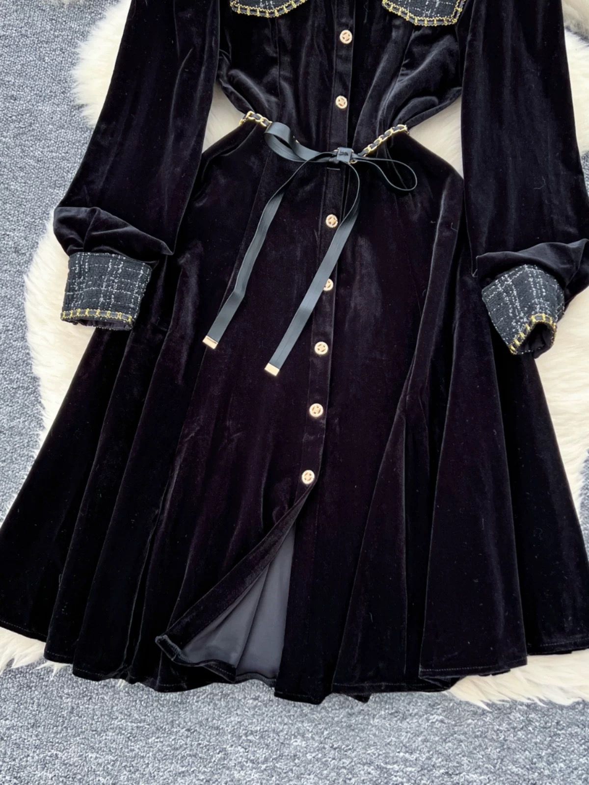 Which way to the wine velvet dress CD1936 image