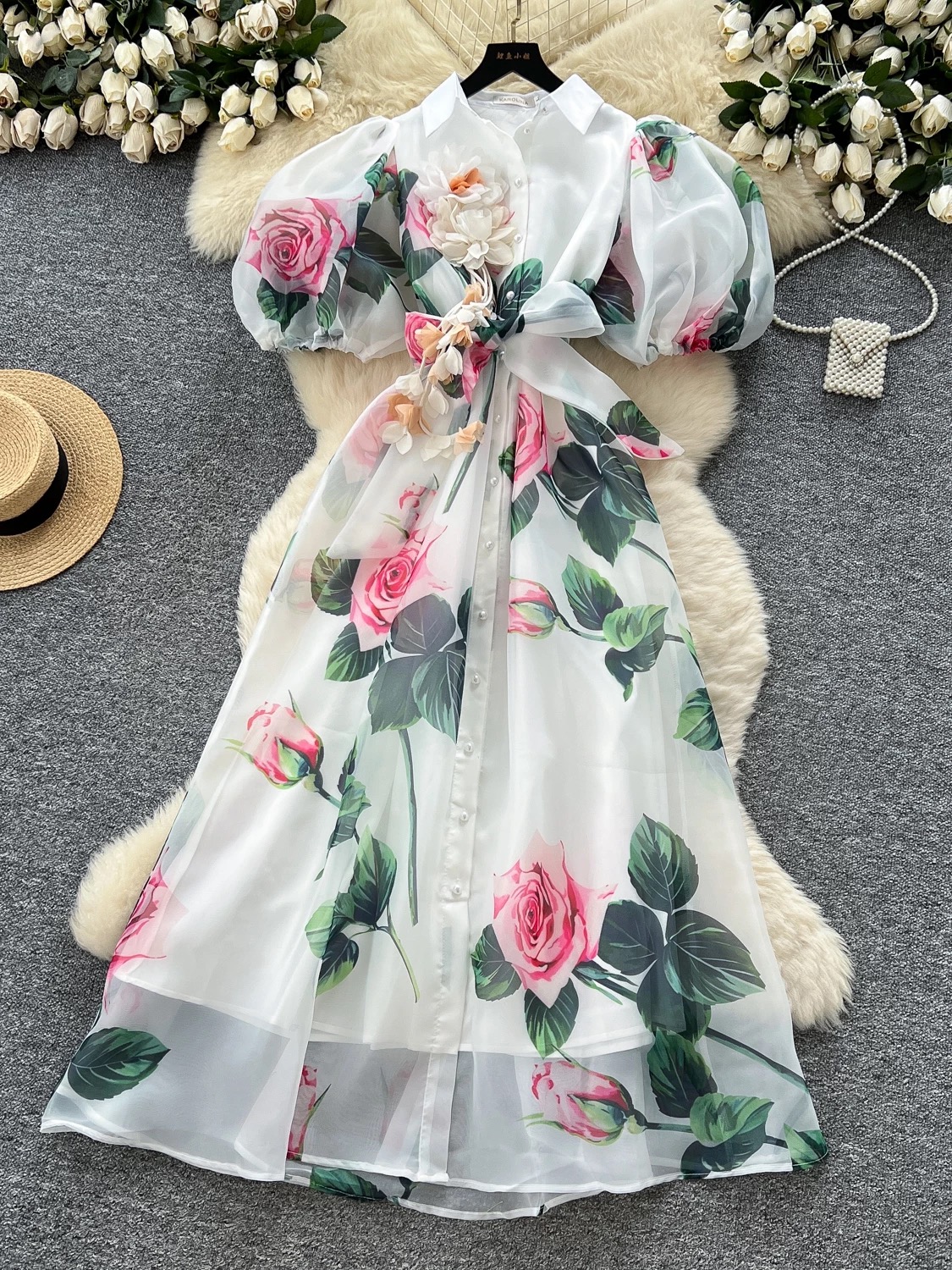 Know your worth print dress ED152 image