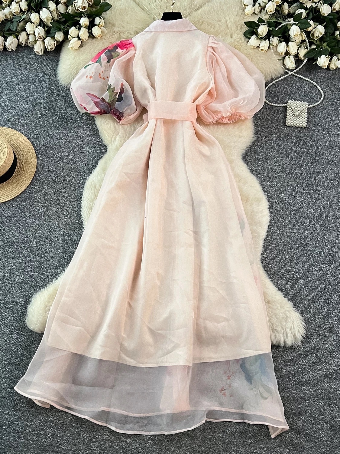 Fall in love with me royal print dress ED151 image