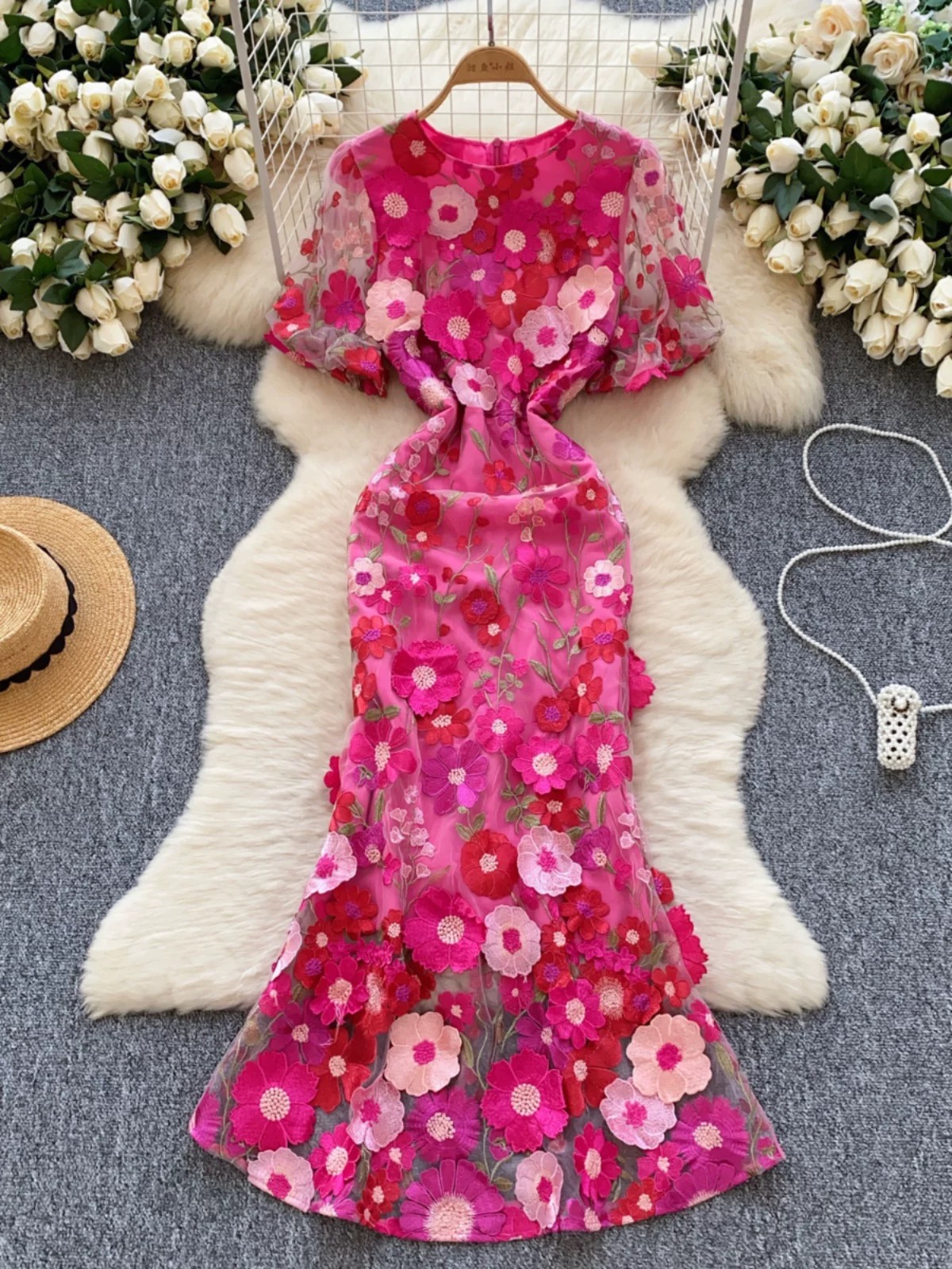 Floral woman dress EBC259 image