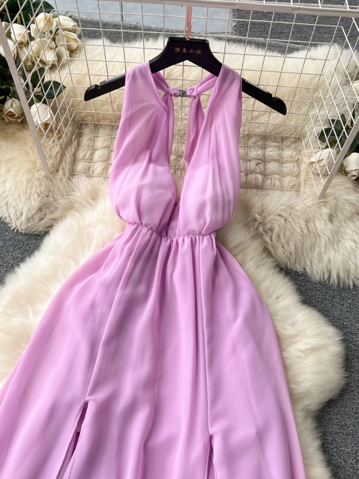 Feel my rhythm spilt chiffon dress CD904 image