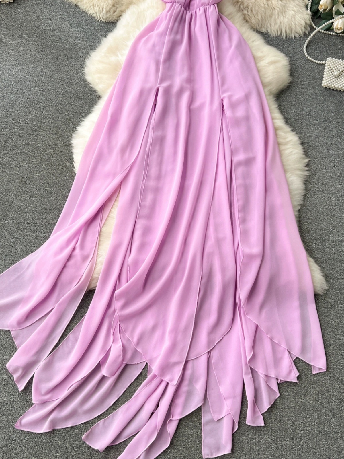 Feel my rhythm spilt chiffon dress CD904 image