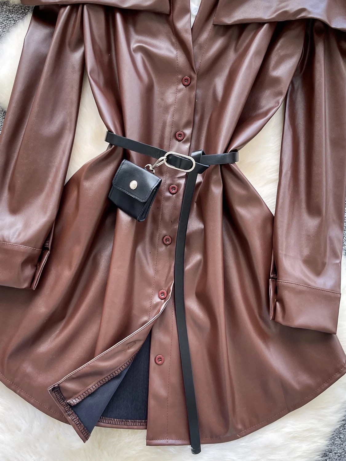 Born to slay leather shirt SH178 image