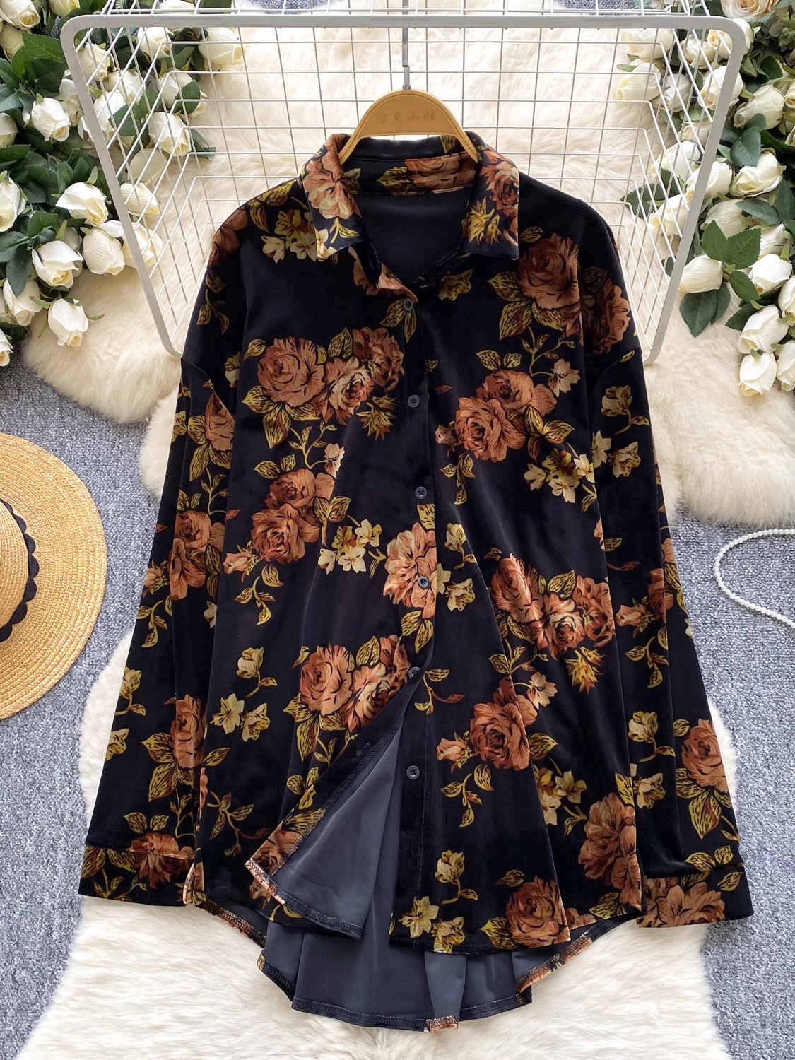 Serves you slay floral shirt SH173 image