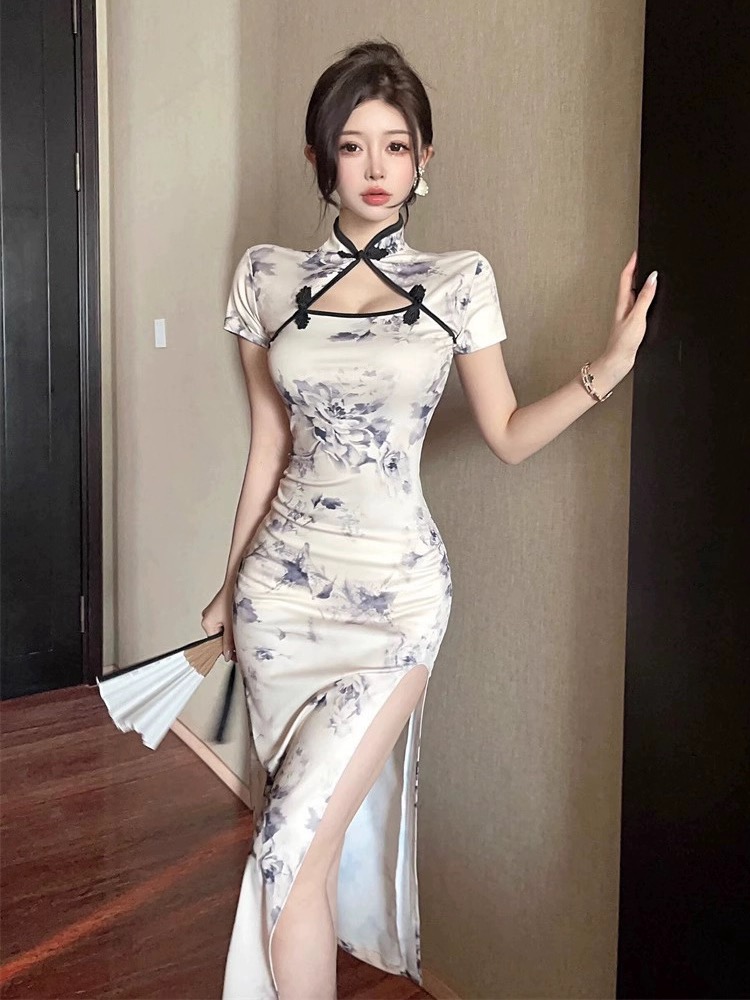 Cannot hide qipao dress Q163 image