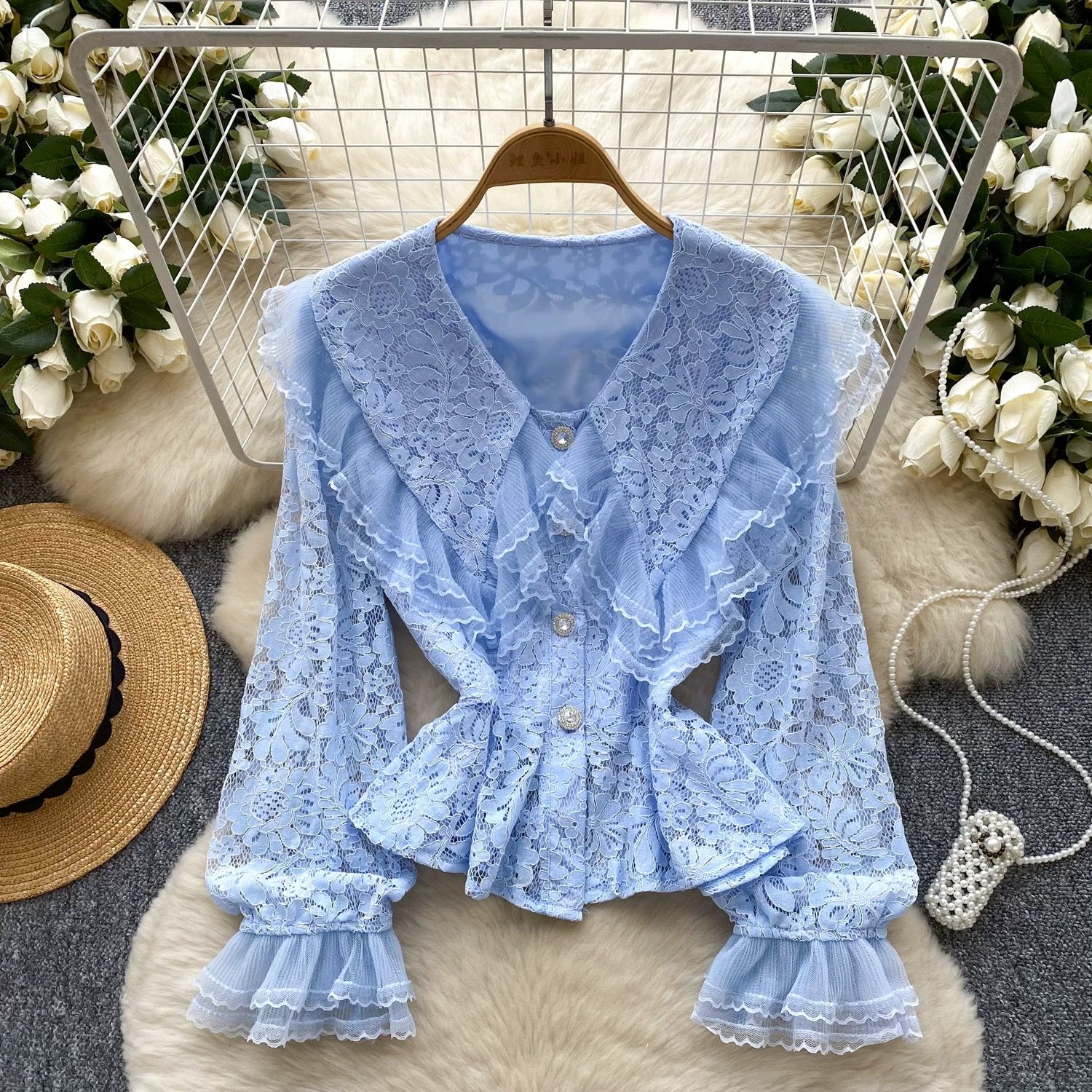 Love attitude lace top FTO244 image