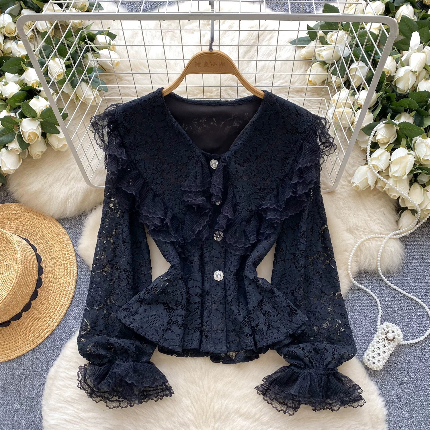 Love attitude lace top FTO244 image