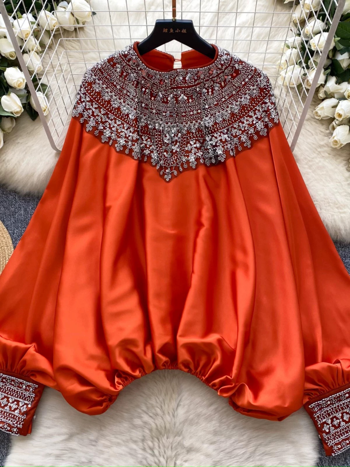 Sweet but sassy embellished blouse BE357 image