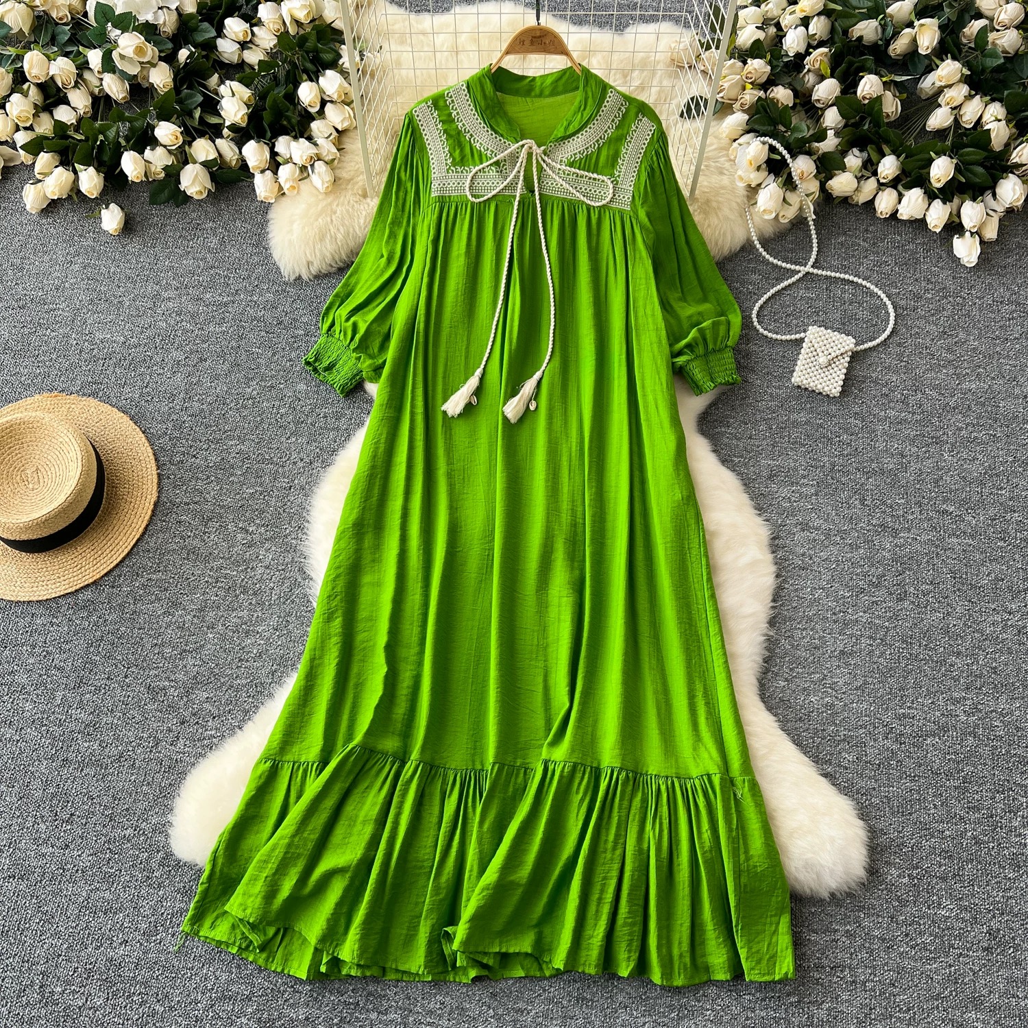 Full of color embroidery dress CD1646 image