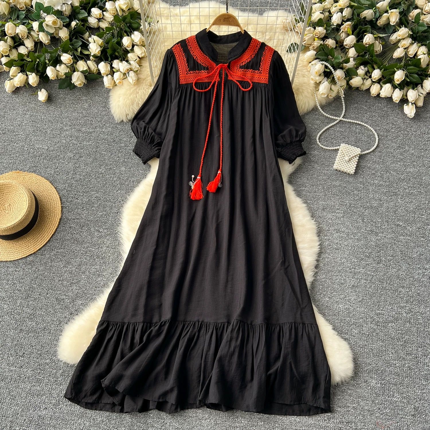 Full of color embroidery dress CD1646 image
