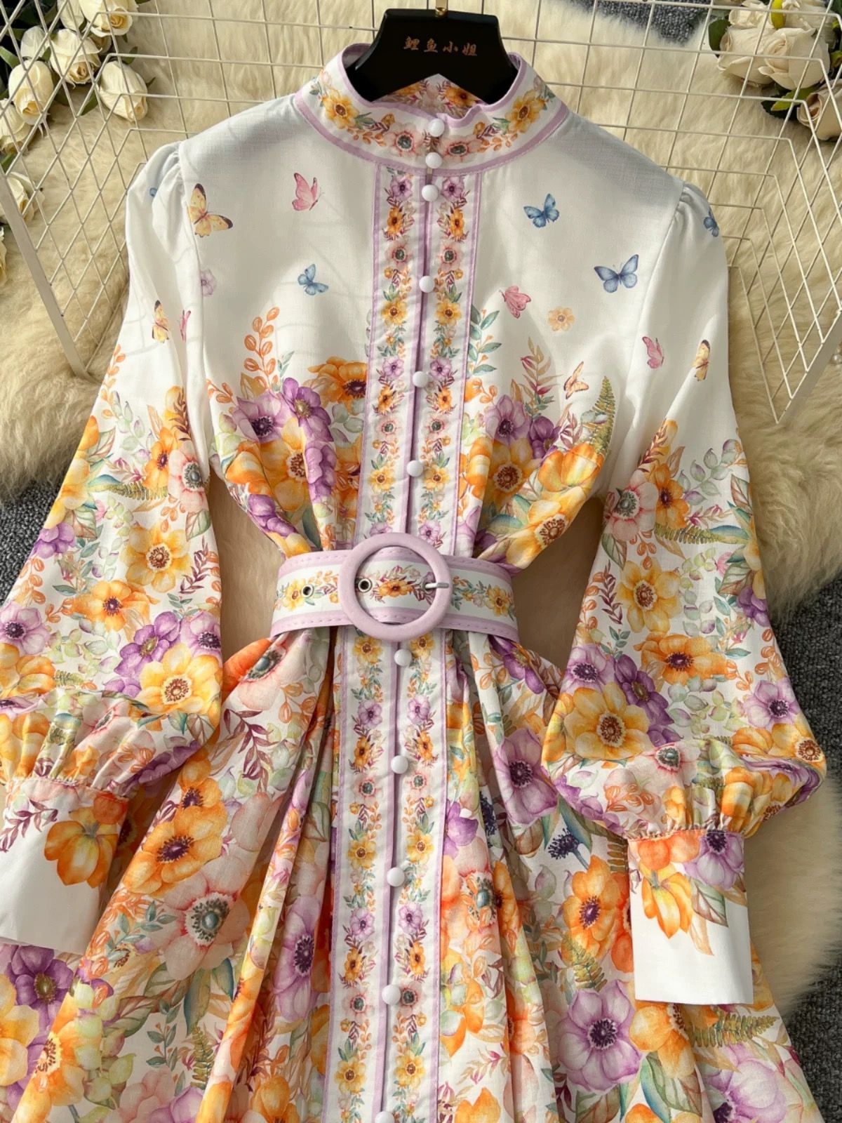 She has all access print dress  ED162 image