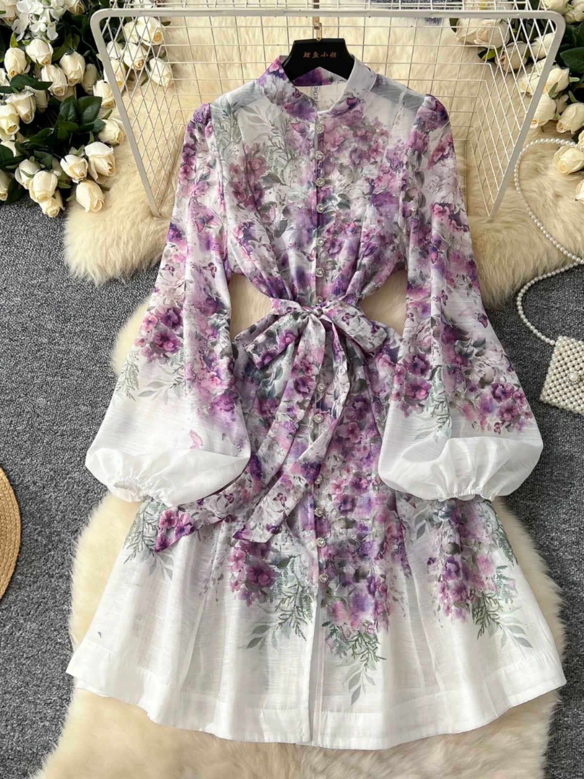 Hung up on you print dress ED170 image