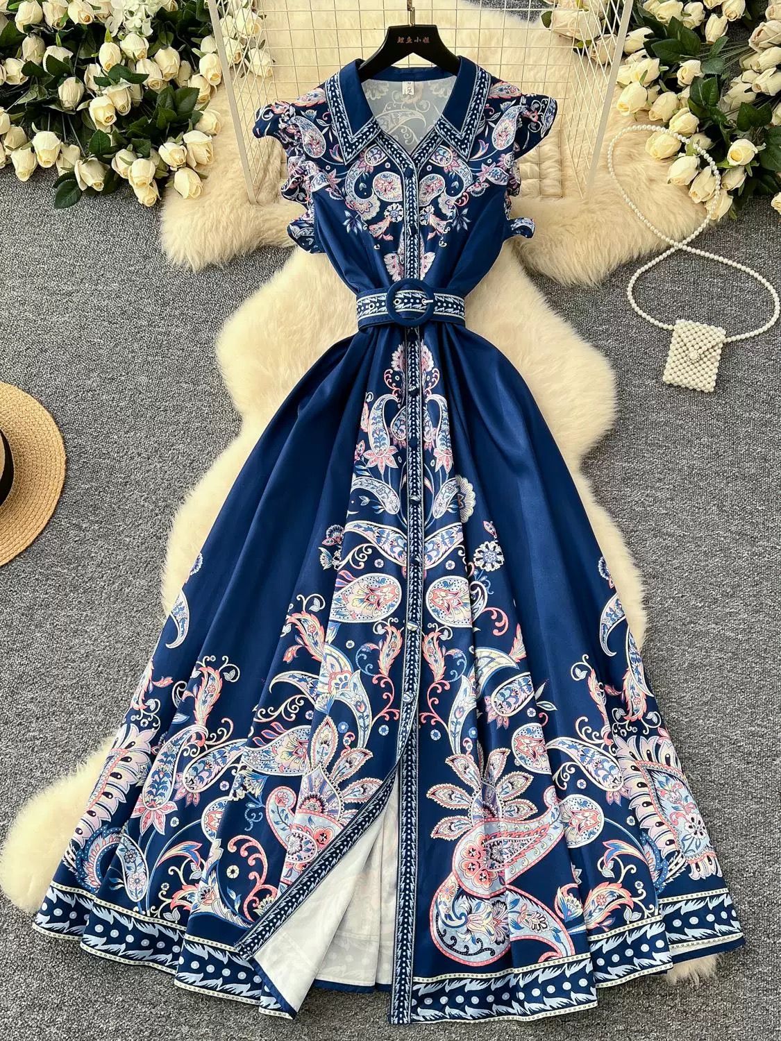 Unforgettable nights print dress ED173 image