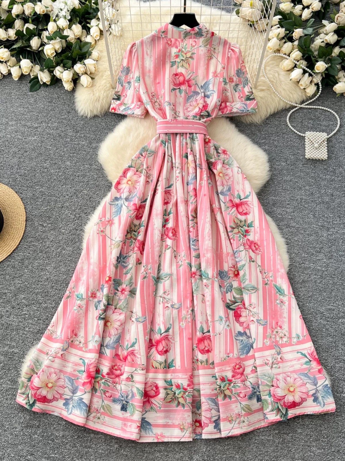 Malibu loving floral print Dress ED176 image
