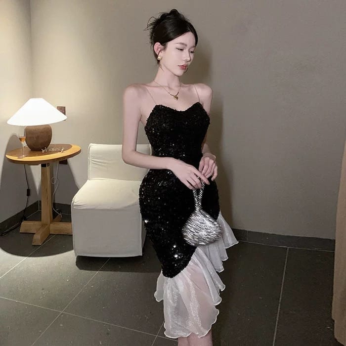Evening beauty sequin dress FD309 image