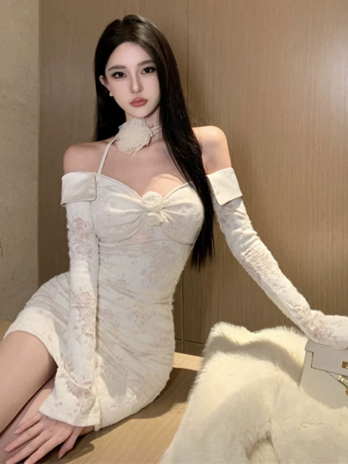 Stranded in paradise lace dress CBC1395 image