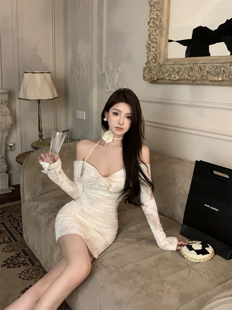 Stranded in paradise lace dress CBC1395 image