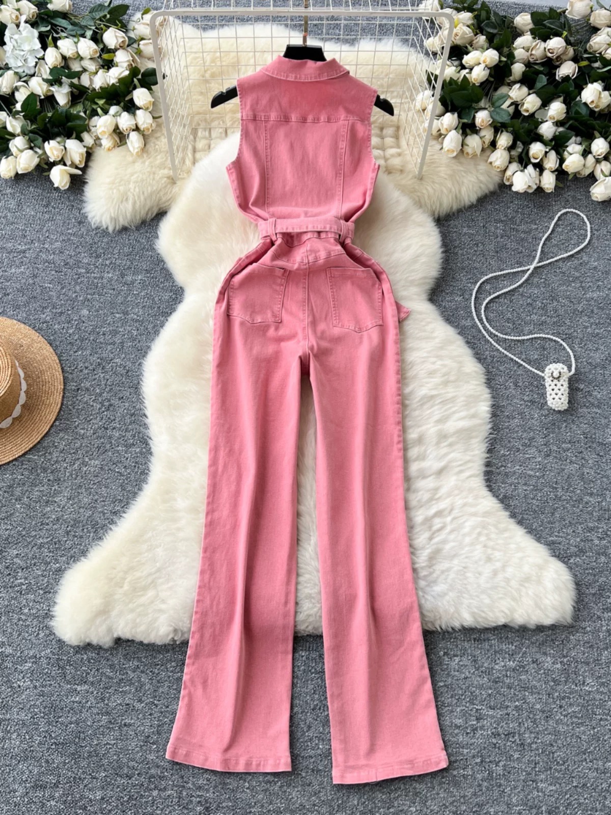 Vibrant babe denim jumpsuit DJS113 image