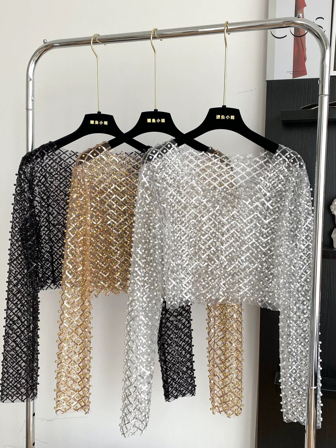 Cash rules pearls & sequin top CTO1033 image