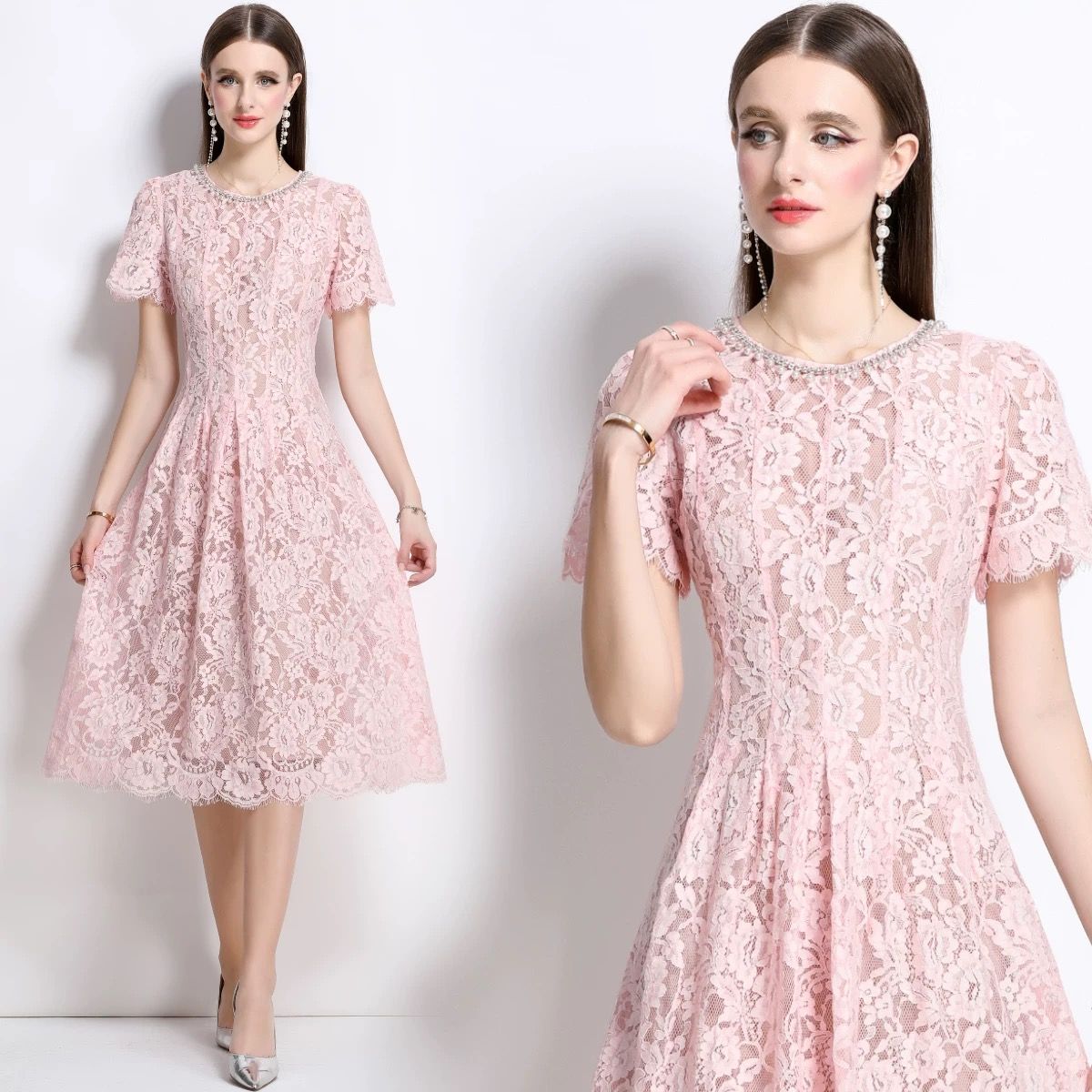 Falling for you lace dress FD1078 image
